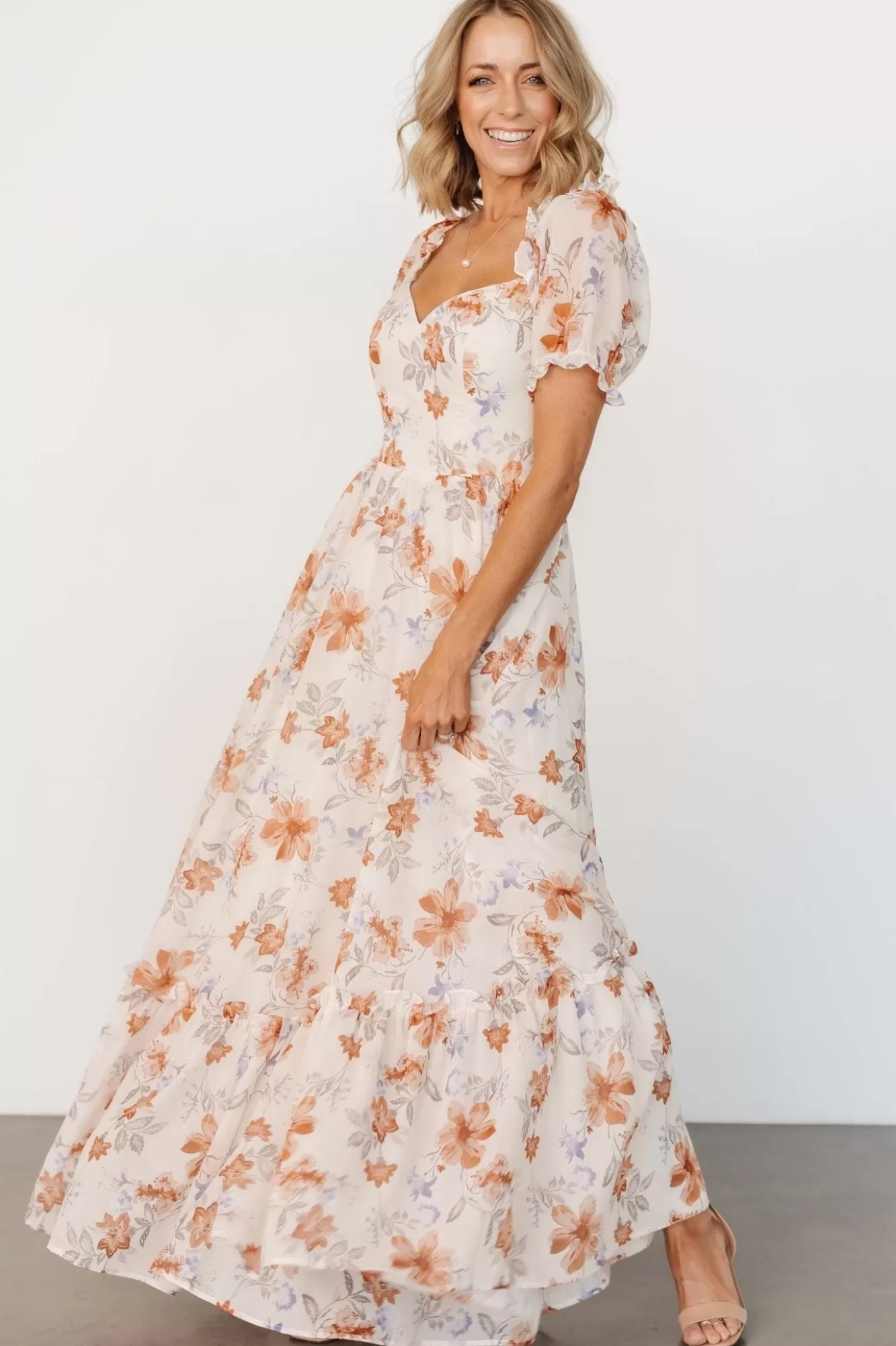 Baltic Born Maxi Dresses | Maxi Dresses | Aberdeen Sweetheart Maxi Dress | Cream Floral