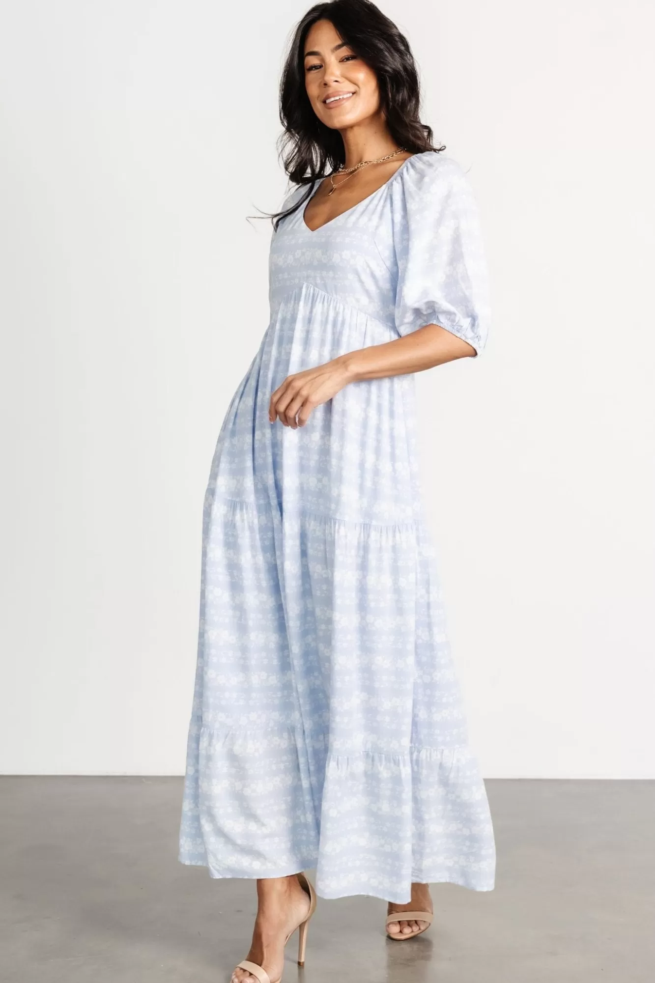 Baltic Born Maxi Dresses | Maxi Dresses | Adalee Dress | Light Blue Floral