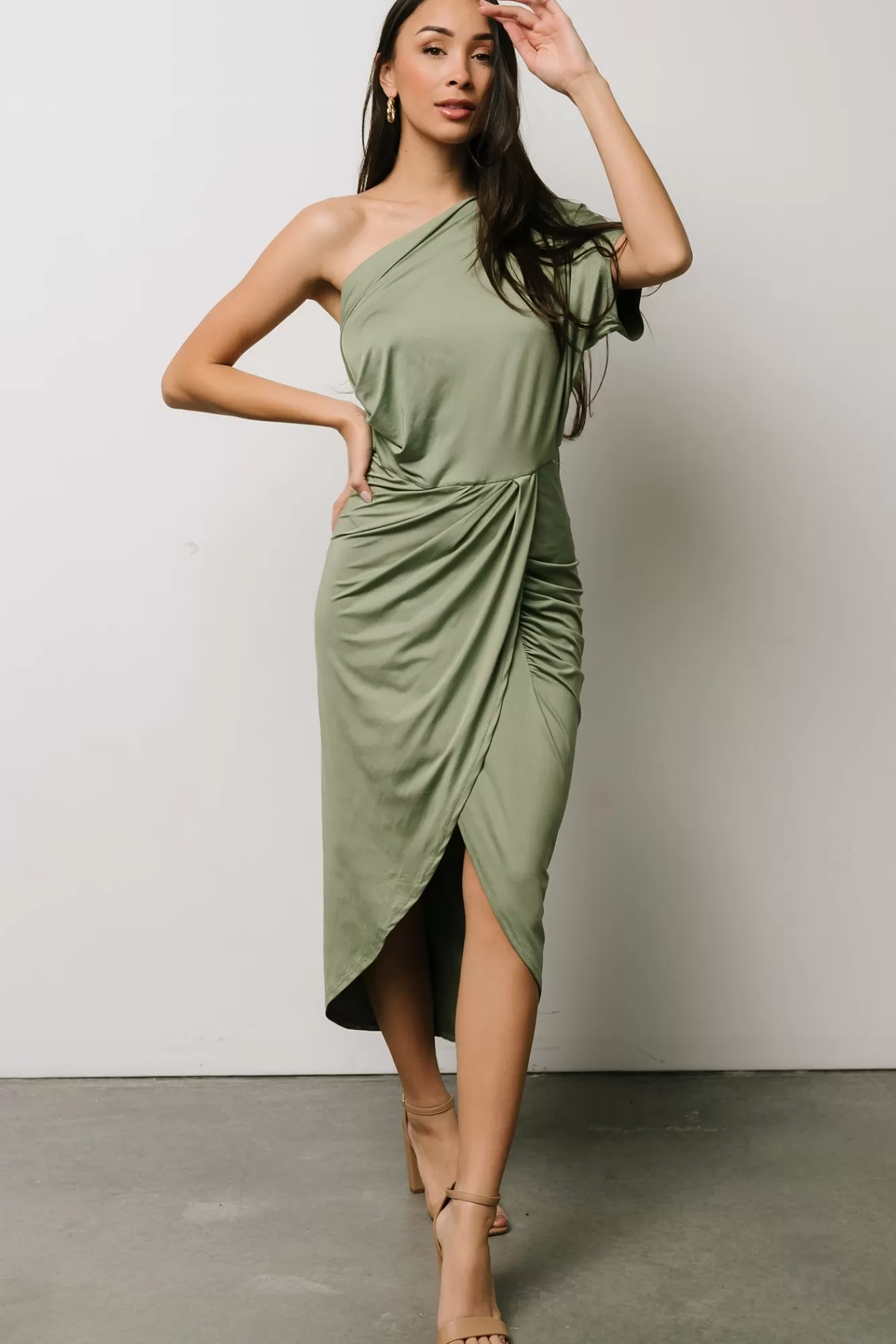 Baltic Born Midi Dresses | Midi Dresses | Addison Midi Dress | Dusty Sage