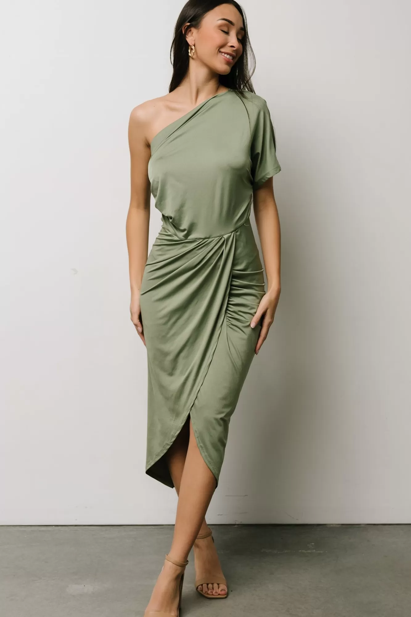 Baltic Born Midi Dresses | Midi Dresses | Addison Midi Dress | Dusty Sage