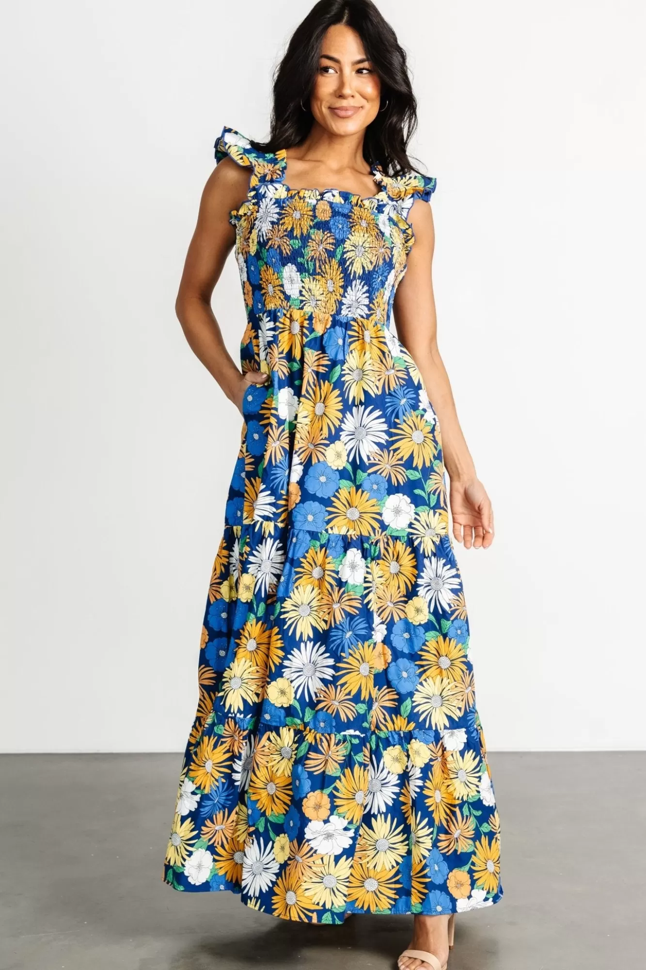 Baltic Born Maxi Dresses | Maxi Dresses | Adela Maxi Dress | Blue Multi Floral