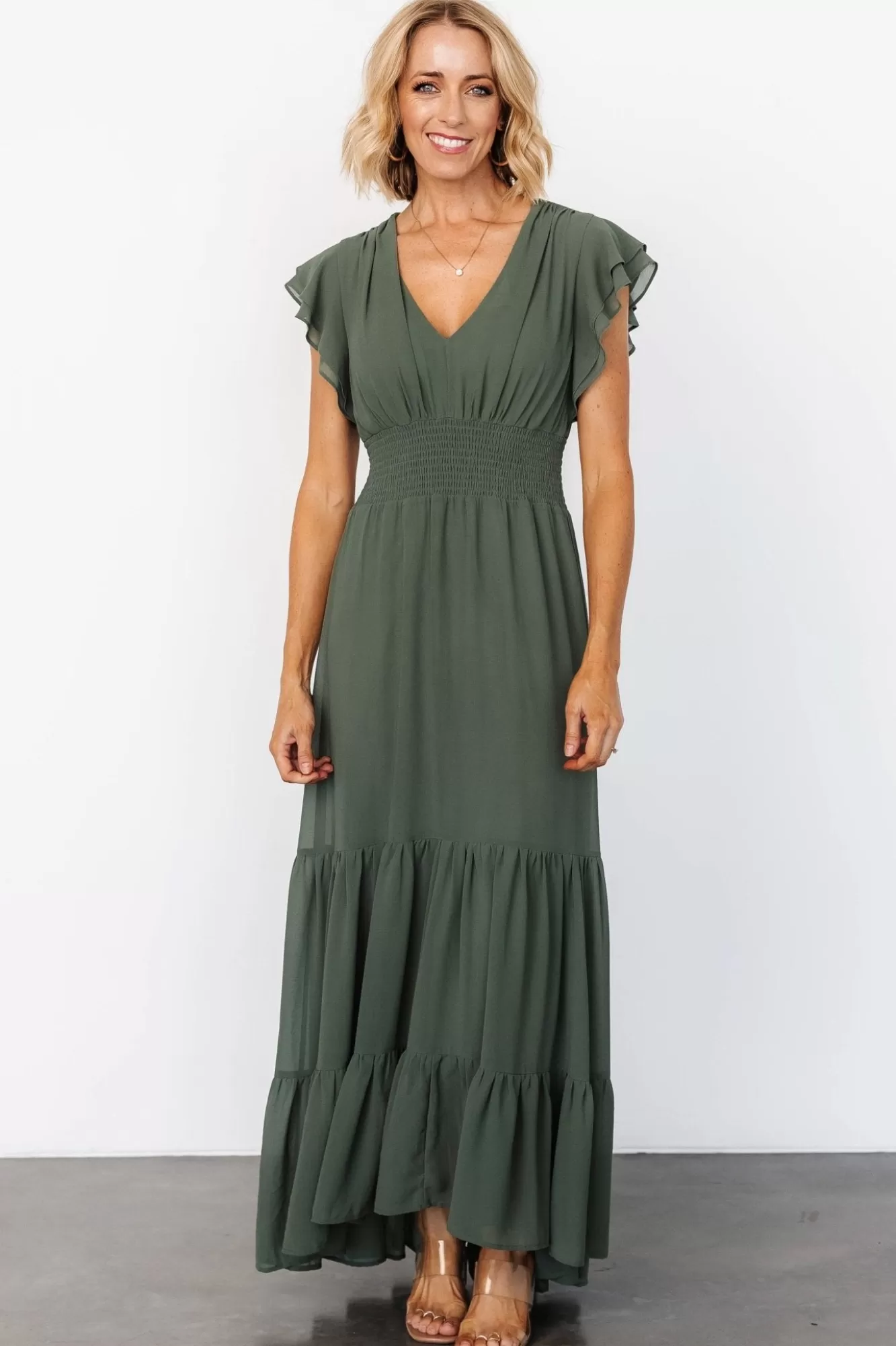 Baltic Born Maxi Dresses | Maxi Dresses | Adelina Maxi Dress | Dark Sage