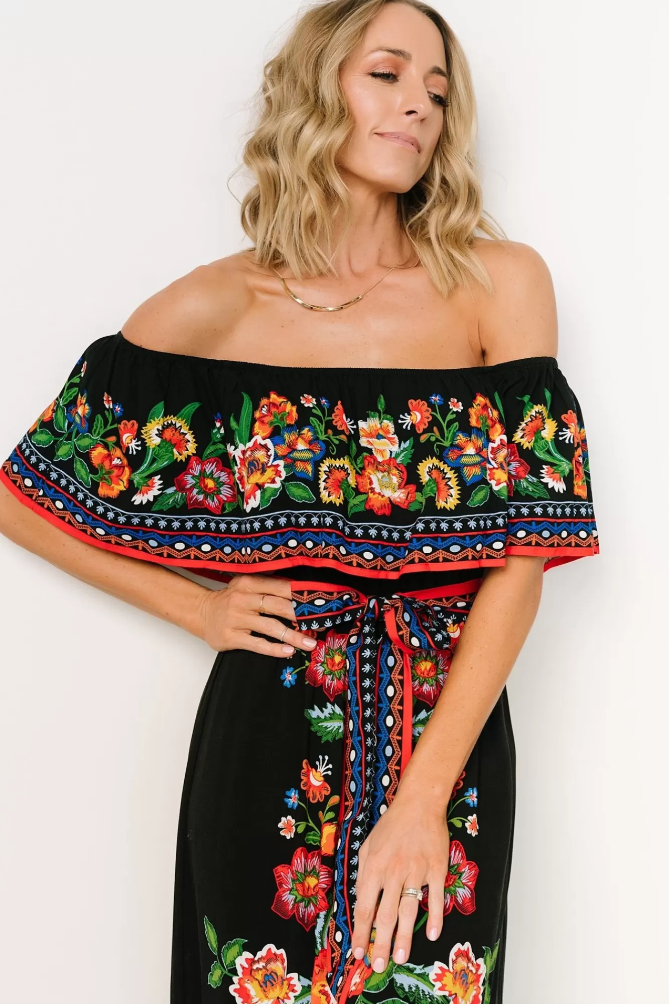 Baltic Born Maxi Dresses | Maxi Dresses | Alejandra Maxi Dress | Black Multi Floral