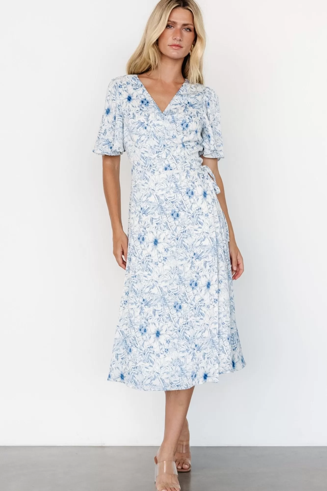 Baltic Born Midi Dresses | Midi Dresses | Amelie Wrap Midi Dress | Blue Print