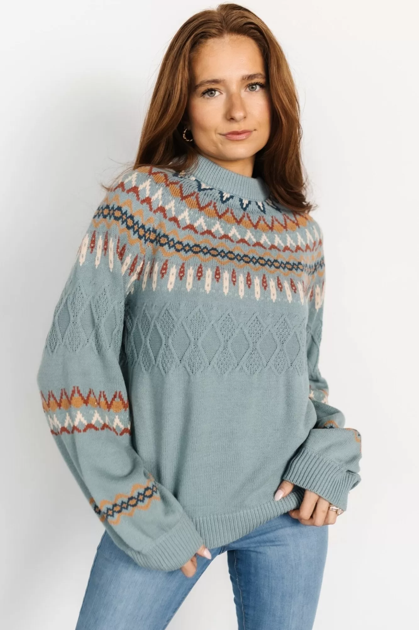 Baltic Born Sweaters | Anders Knit Sweater | Blue Multi