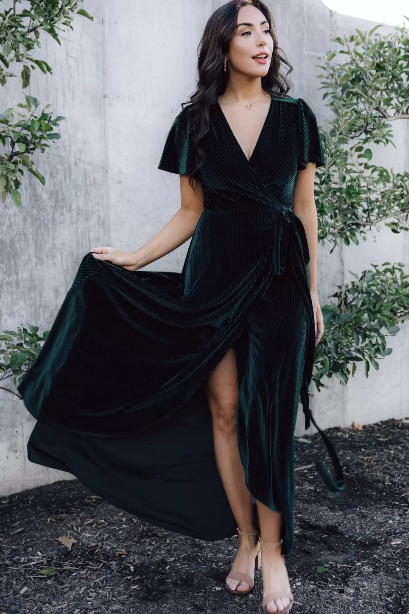 Baltic Born Maxi Dresses | Maxi Dresses | Andi Ribbed Velvet Wrap Dress |