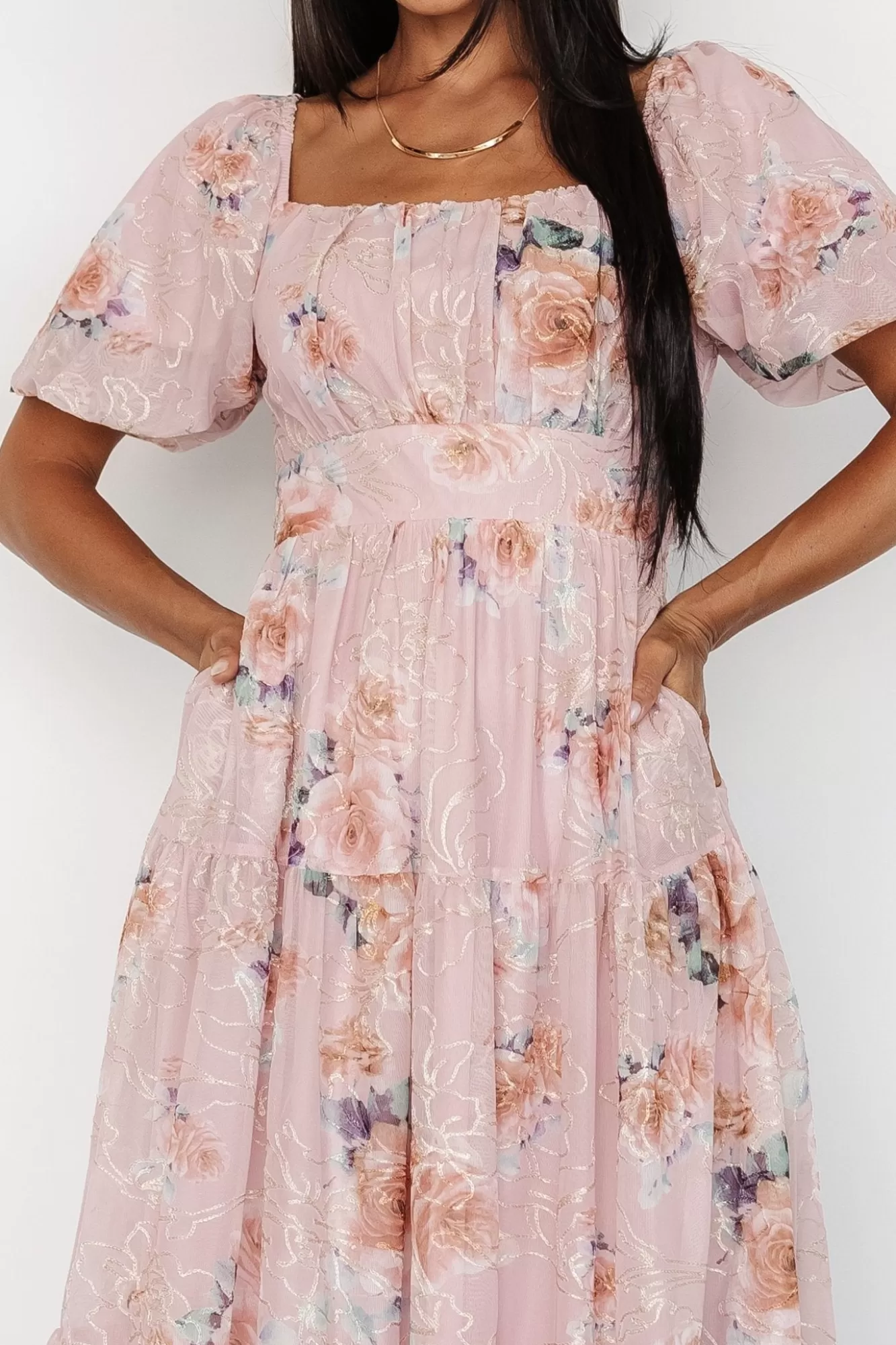 Baltic Born Midi Dresses | Midi Dresses | Annabeth Midi Dress | Blush Floral