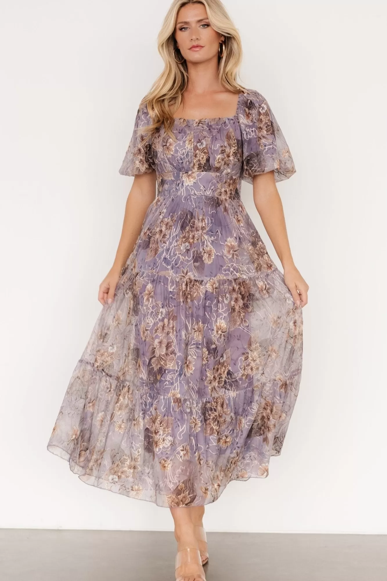 Baltic Born Midi Dresses | Midi Dresses | Annabeth Midi Dress | Lavender Floral