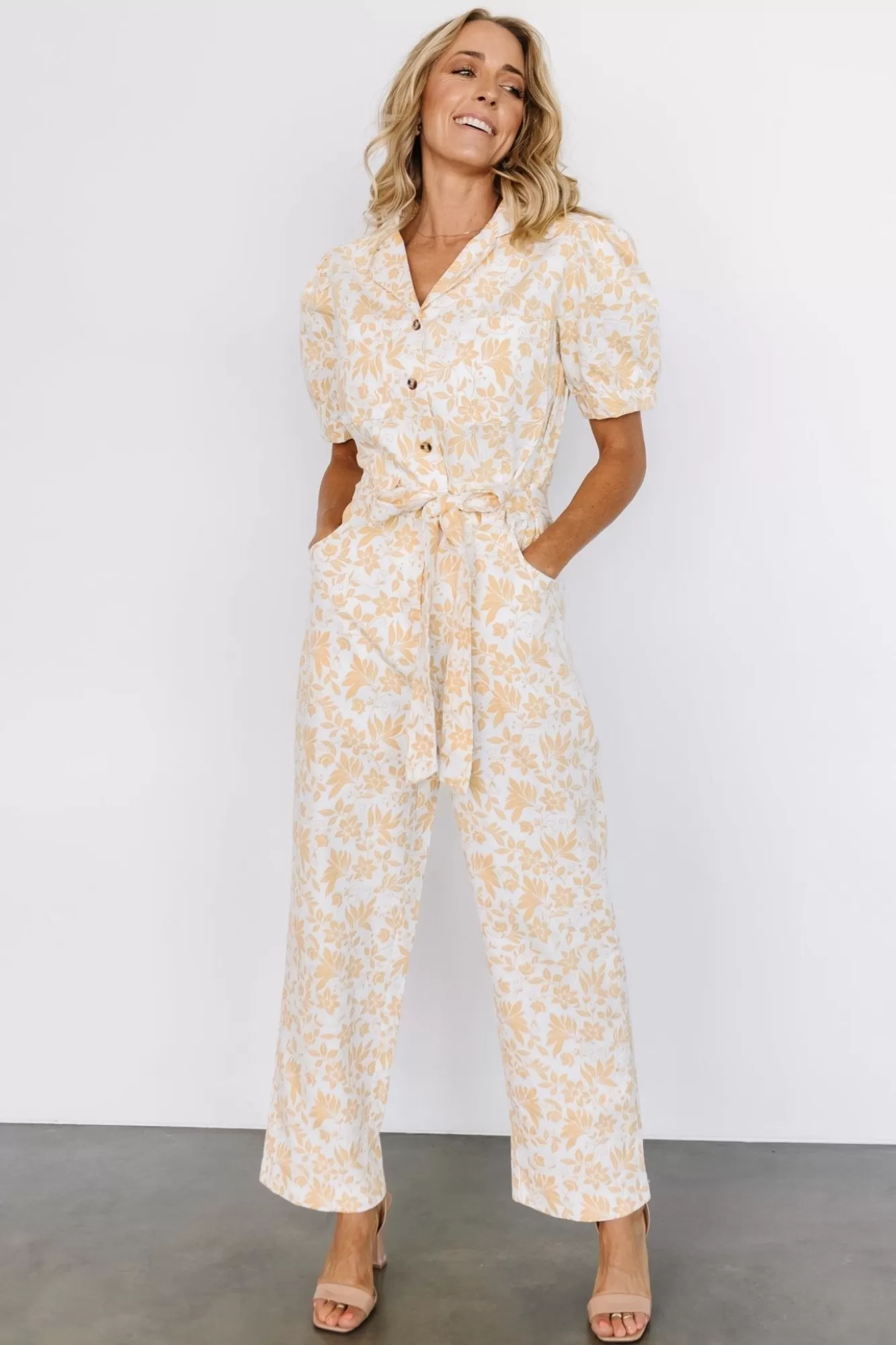 Baltic Born Jumpsuits + Rompers | Annalise Jumpsuit | White + Yellow