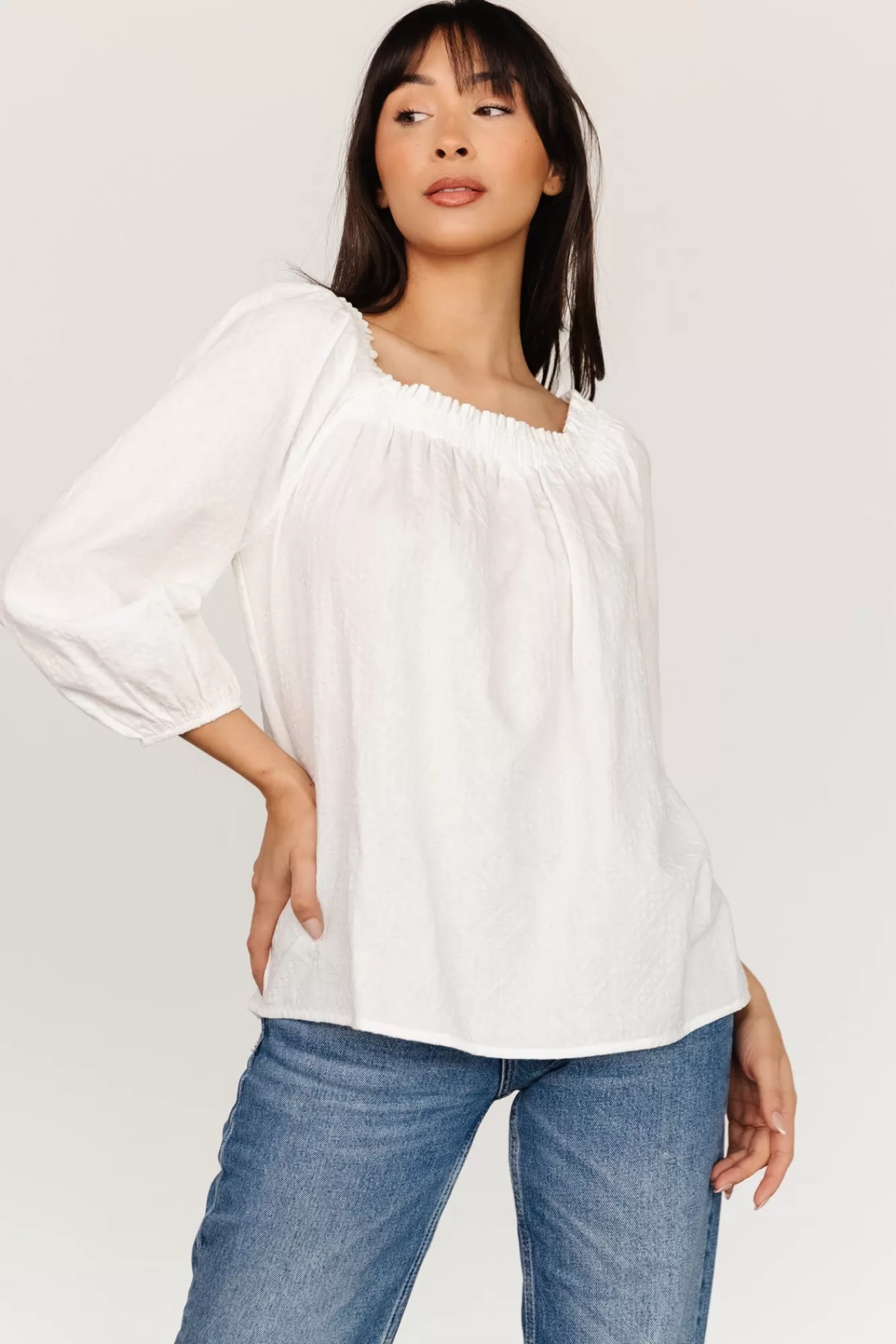 Baltic Born Blouses + Shirts | Aya Woven Top | Off White