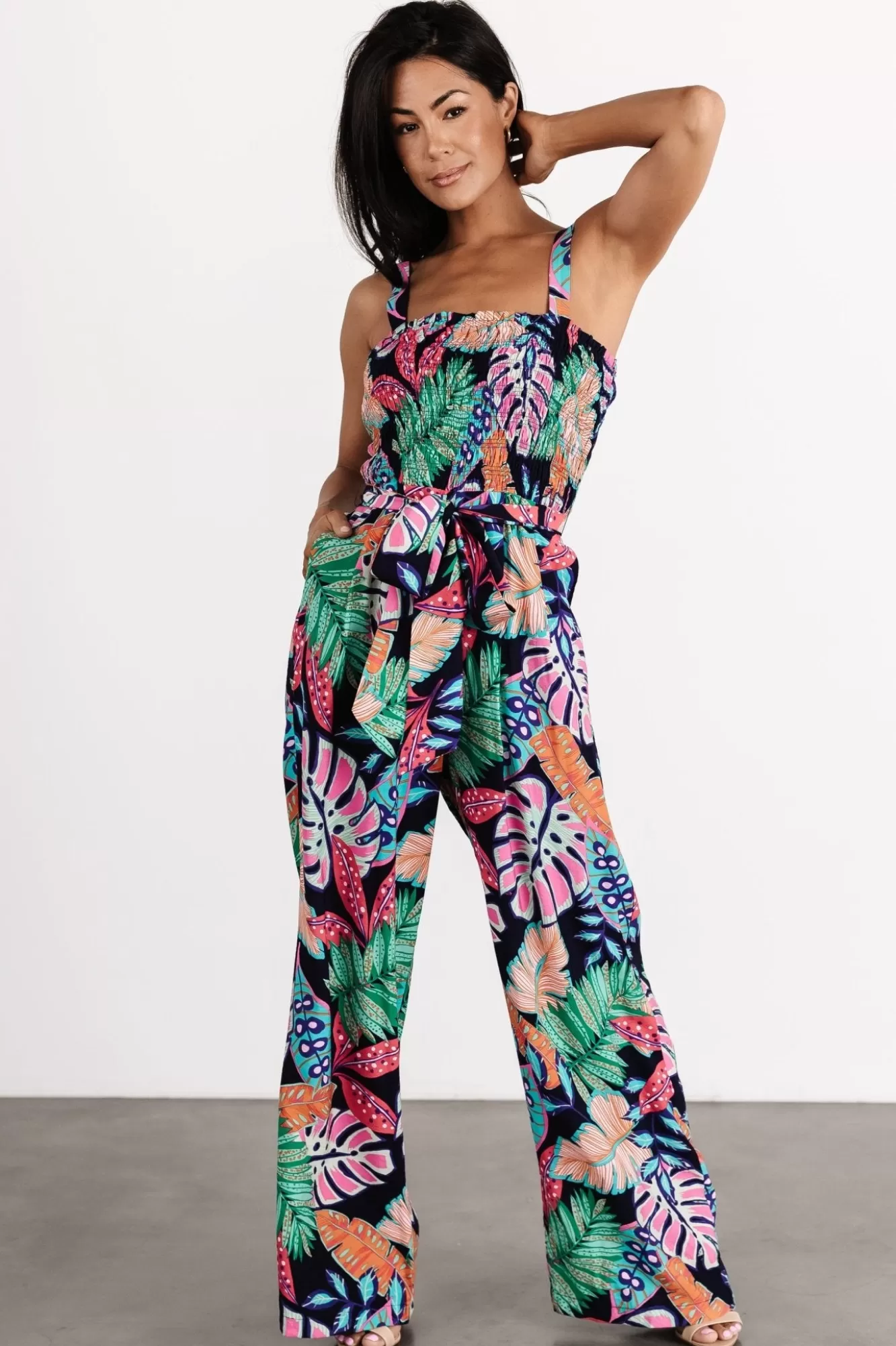 Baltic Born Jumpsuits + Rompers | Barbados Tank Jumpsuit | Navy Print