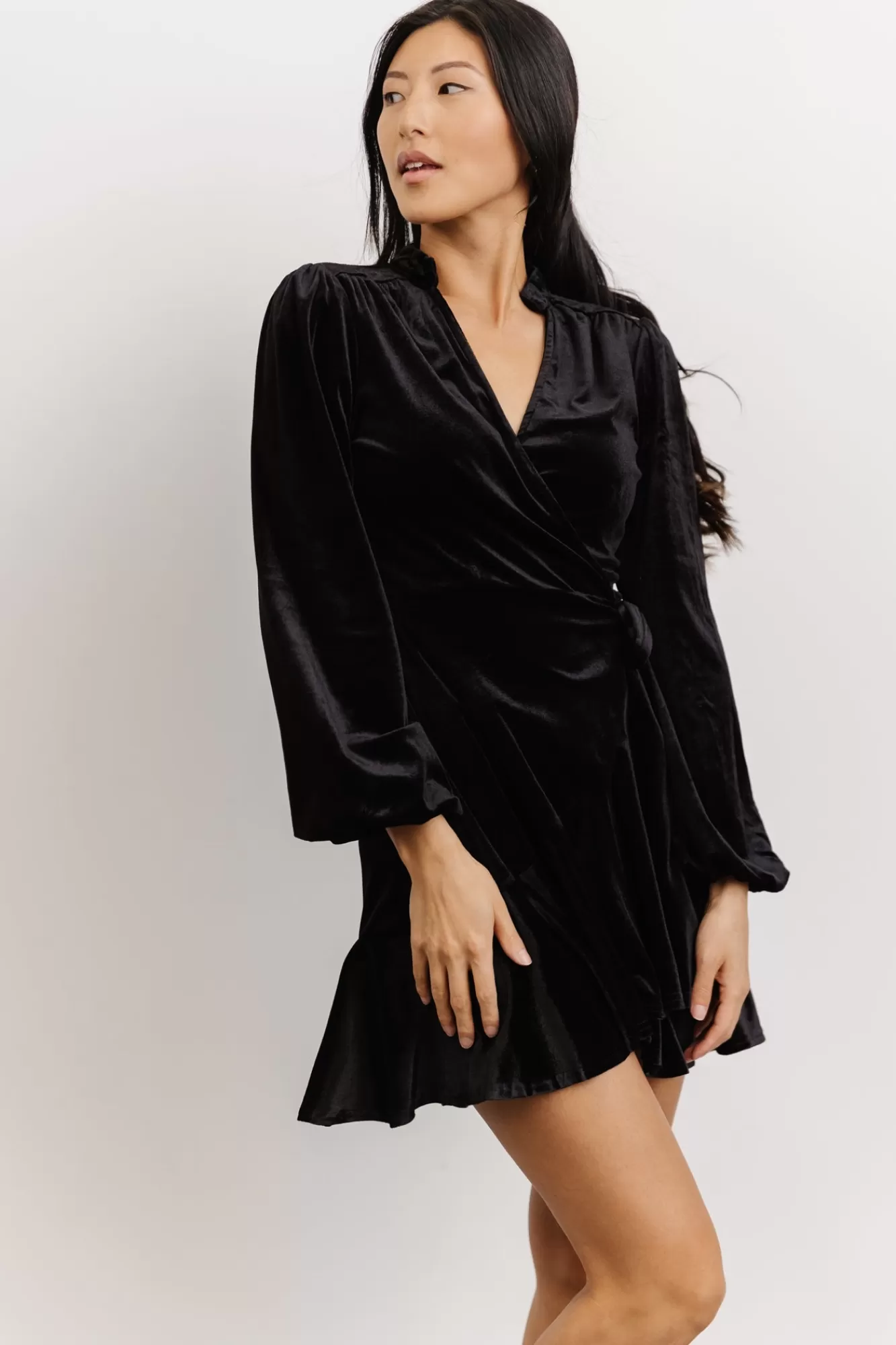 Baltic Born Short Dresses | Short Dresses | Barre Velvet Wrap Mini Dress |