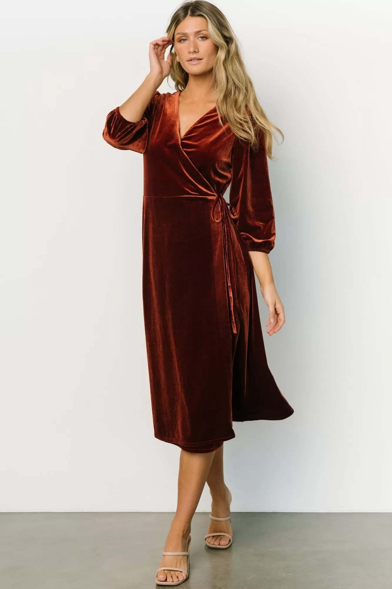 Baltic Born Midi Dresses | Midi Dresses | Beckinsale Velvet Wrap Dress |