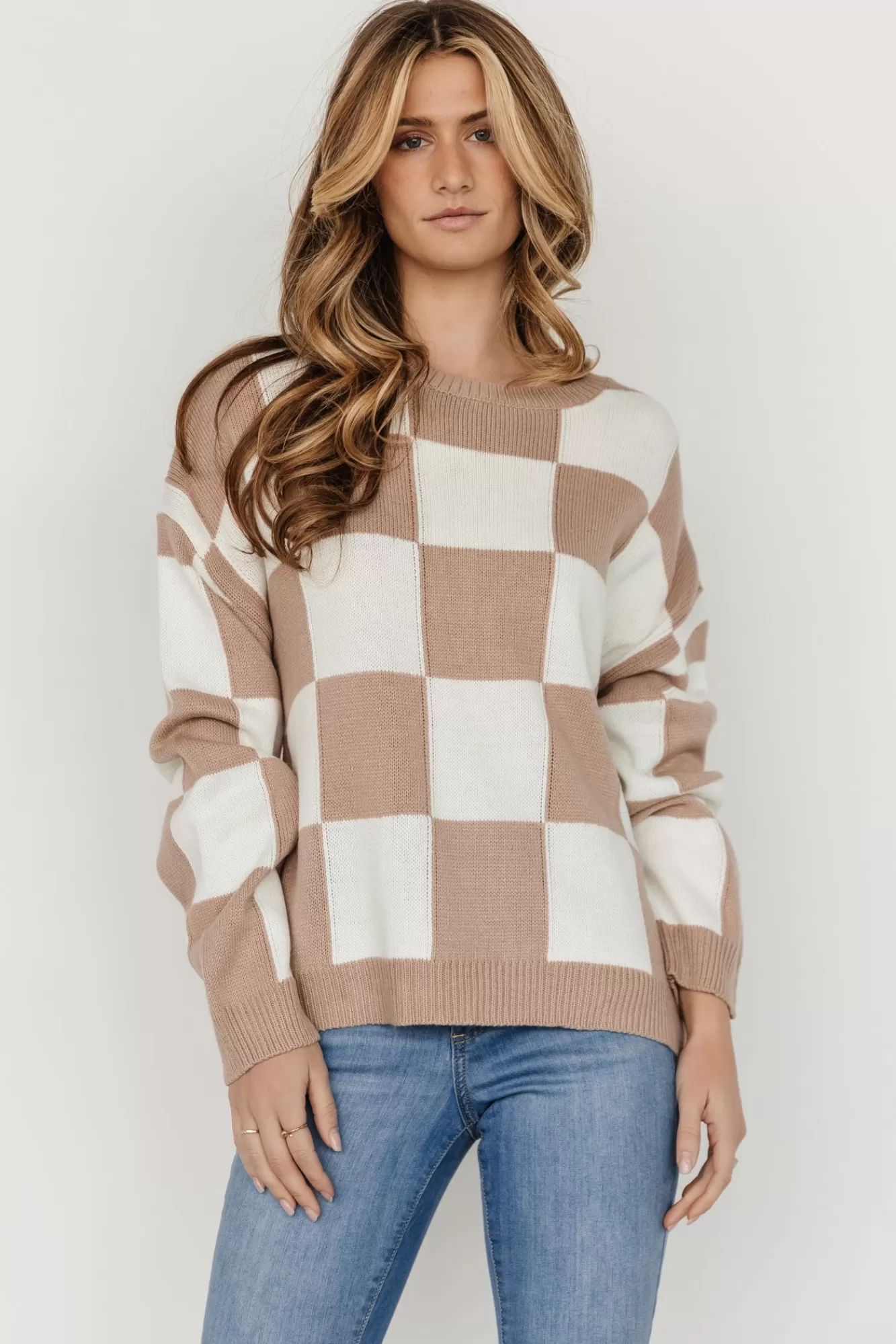 Baltic Born Sweaters | Bella Checkered Sweater |