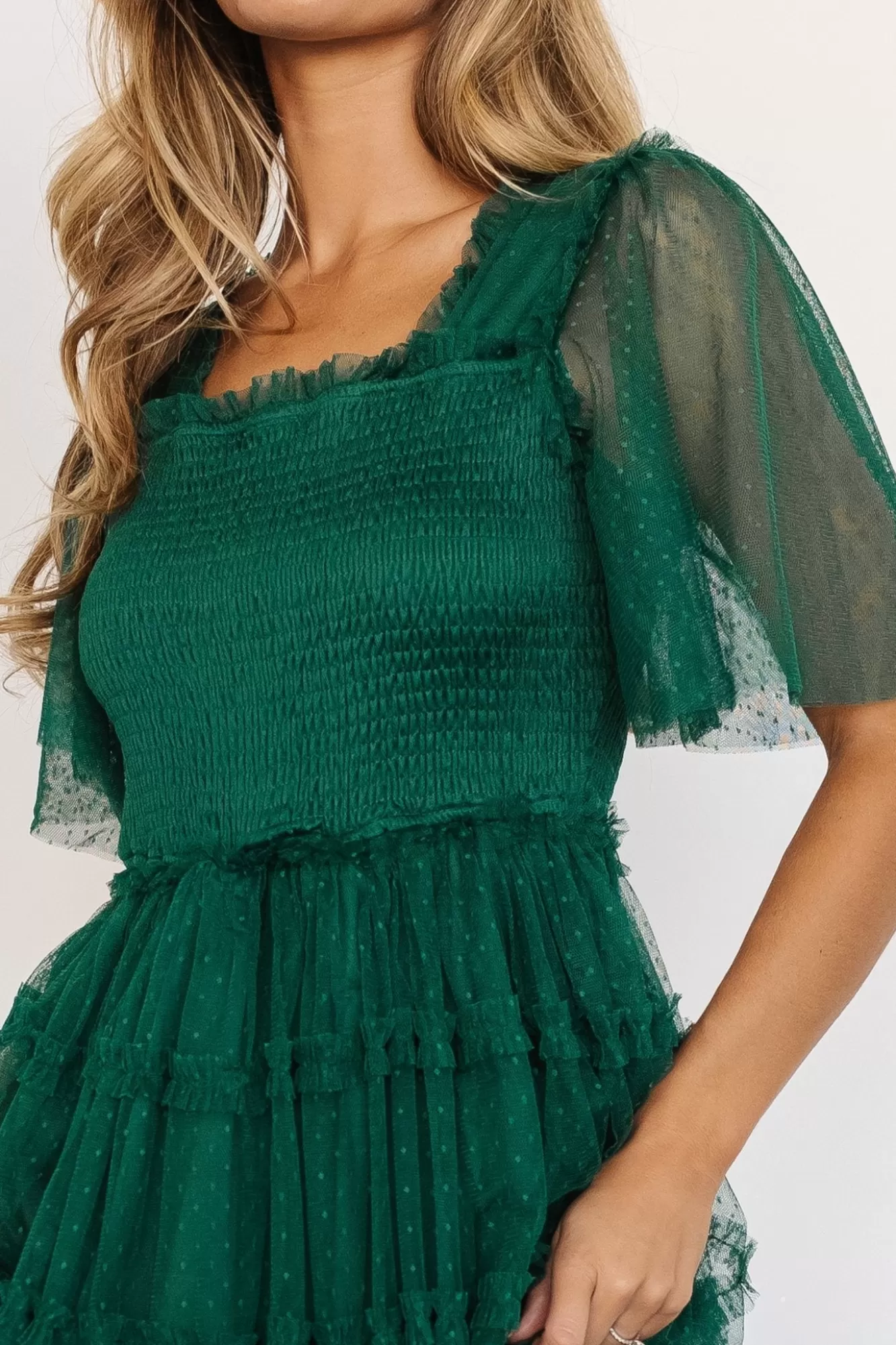 Baltic Born Midi Dresses | Midi Dresses | Bexley Tulle Dress | Dark Green