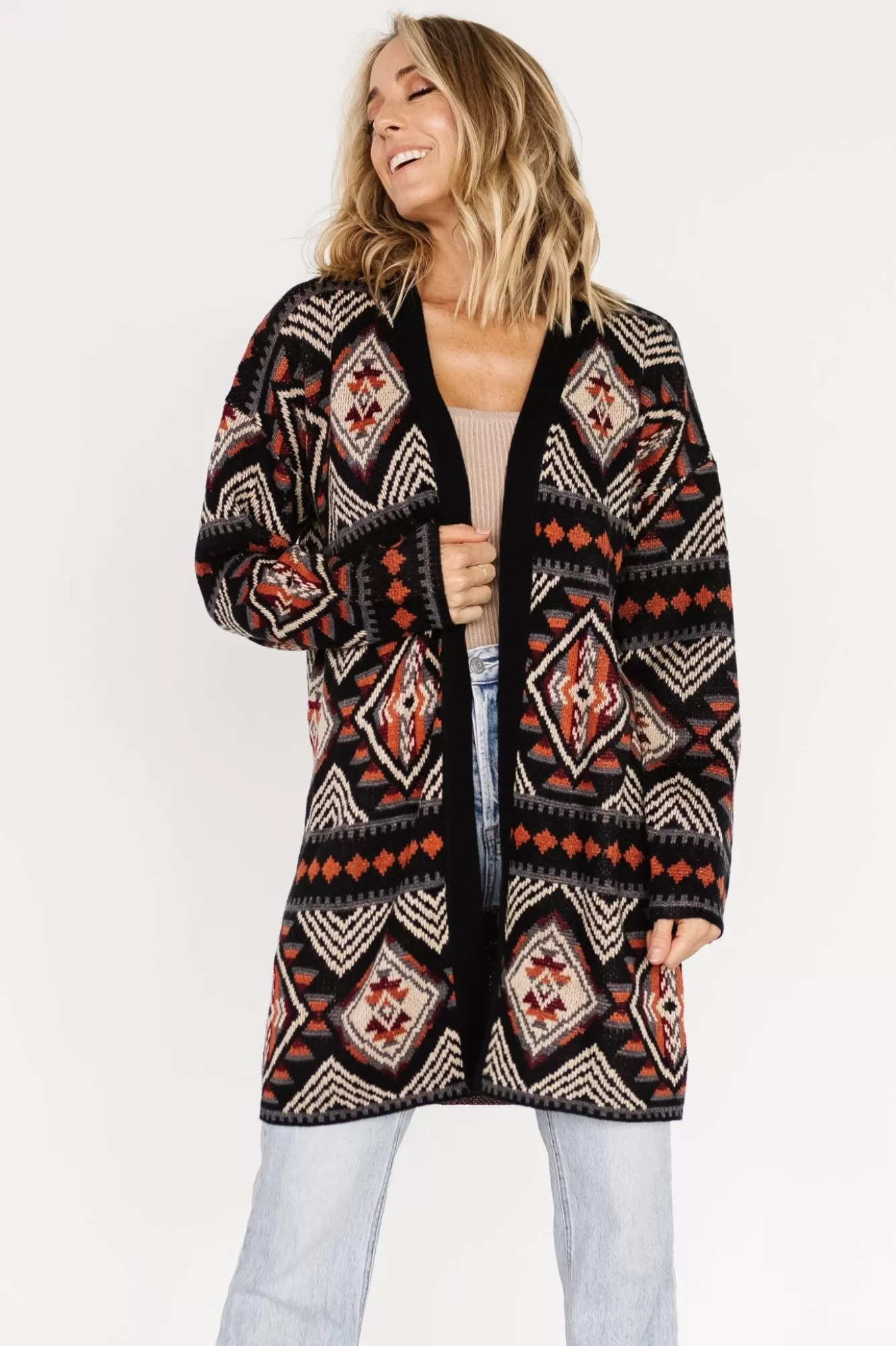 Baltic Born Cardigans | Billings Knit Cardigan | Black Multi