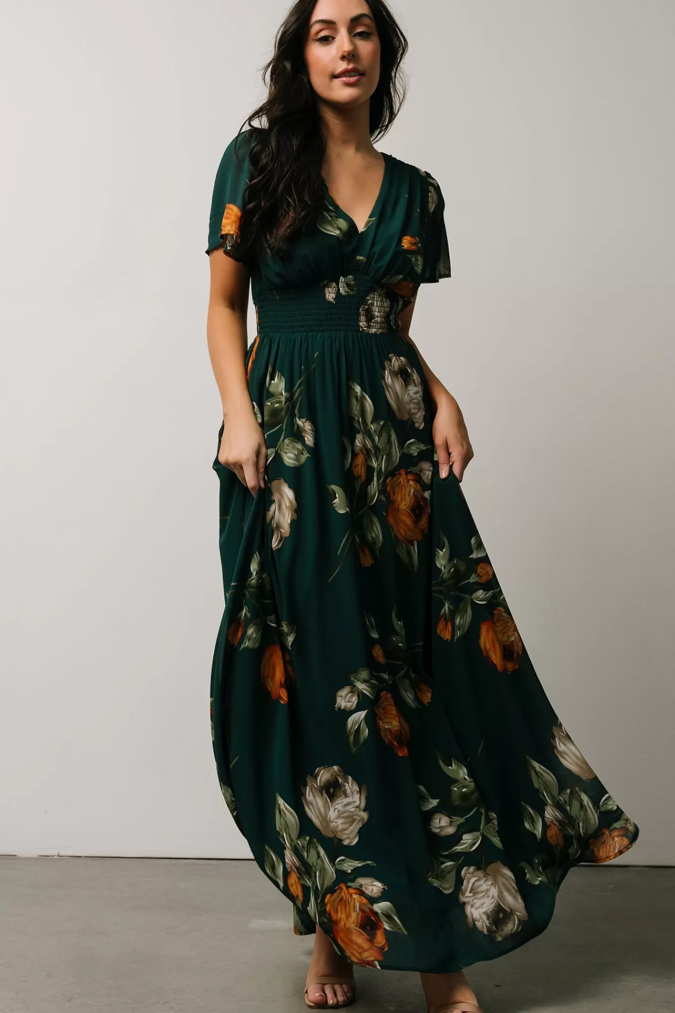 Baltic Born Maxi Dresses | Maxi Dresses | Birdie Maxi Dress | Deep Topaz Floral