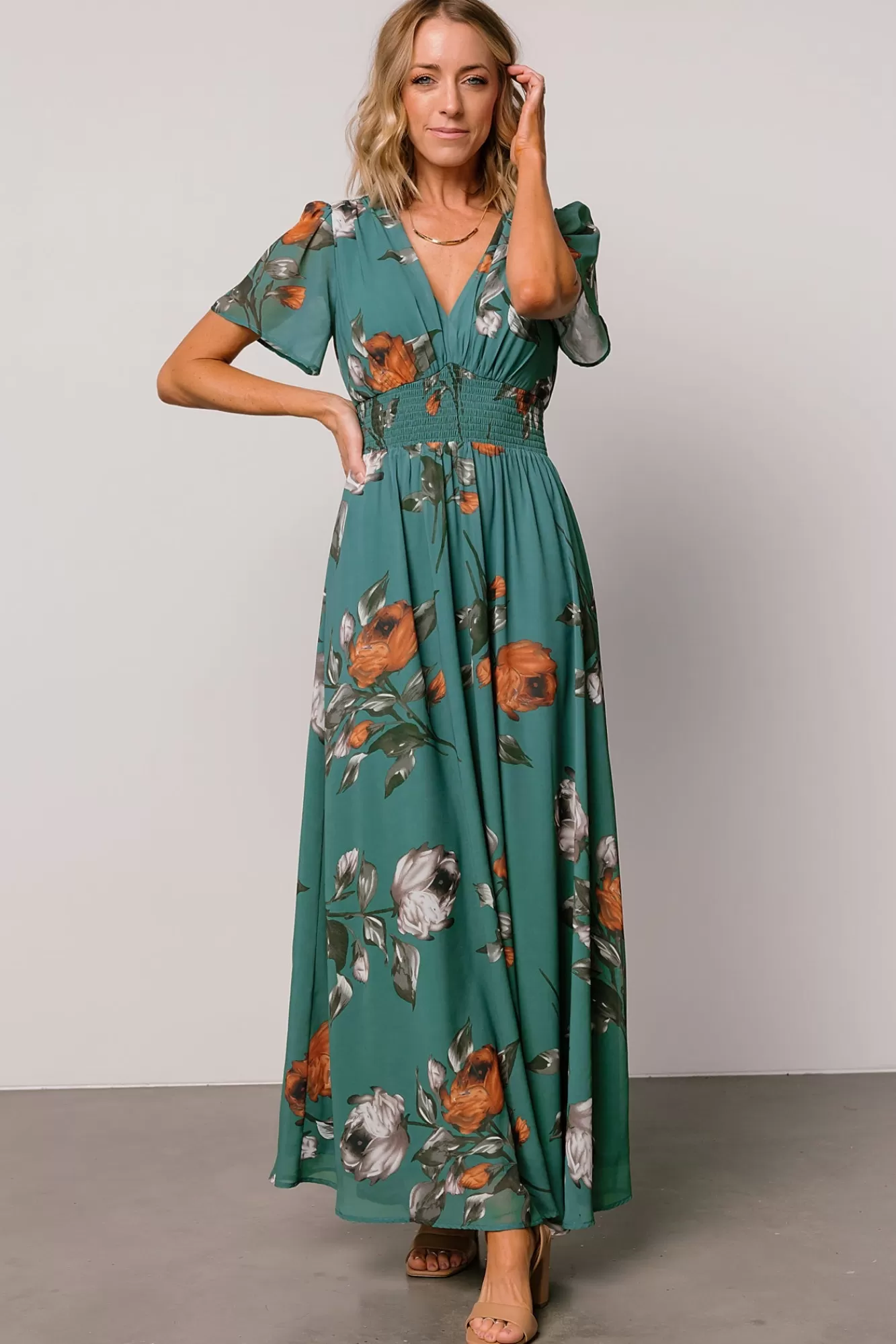 Baltic Born Maxi Dresses | Maxi Dresses | Birdie Maxi Dress | Eucalyptus Floral