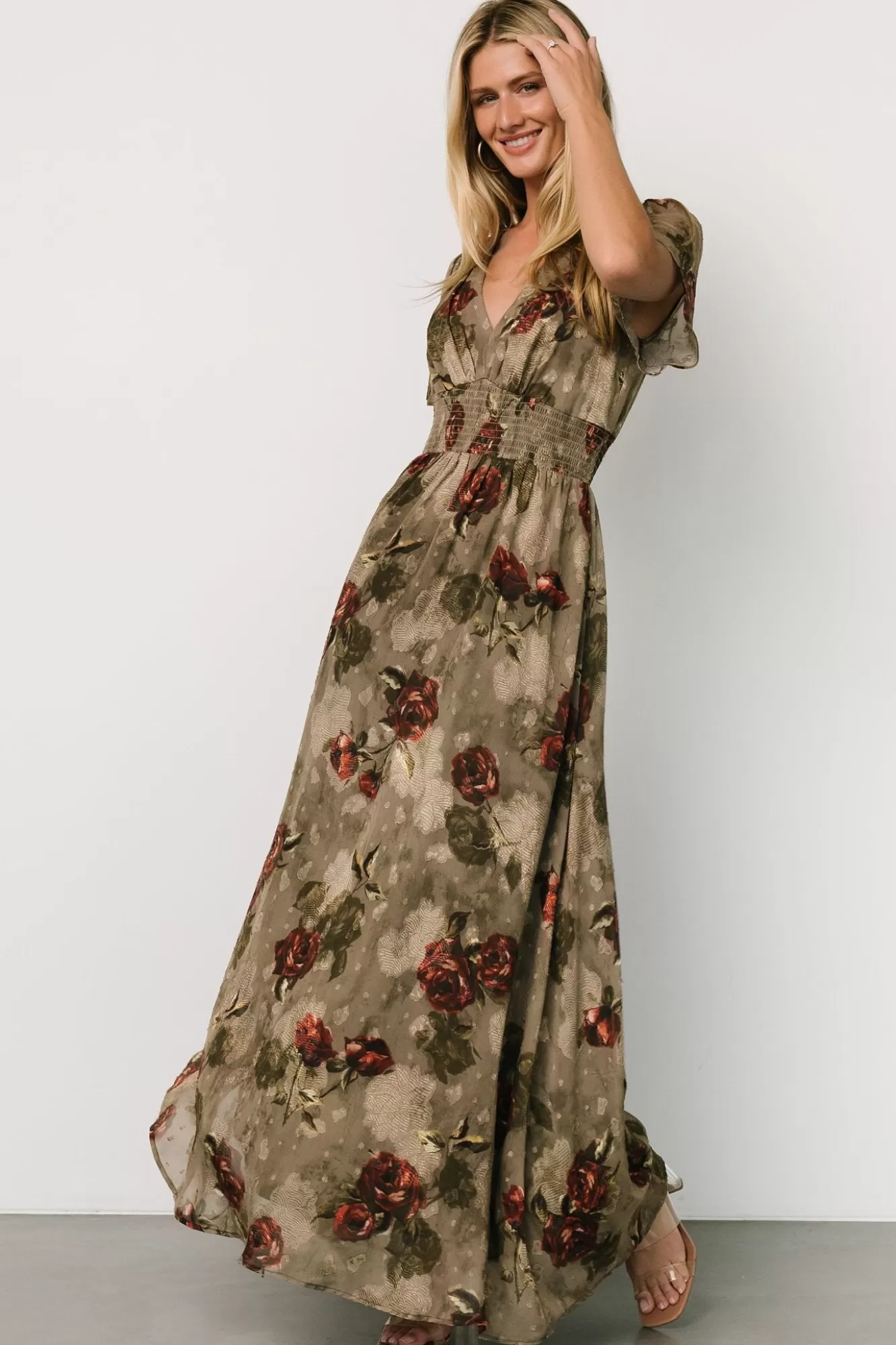 Baltic Born Maxi Dresses | Maxi Dresses | Birdie Maxi Dress | Olive Floral