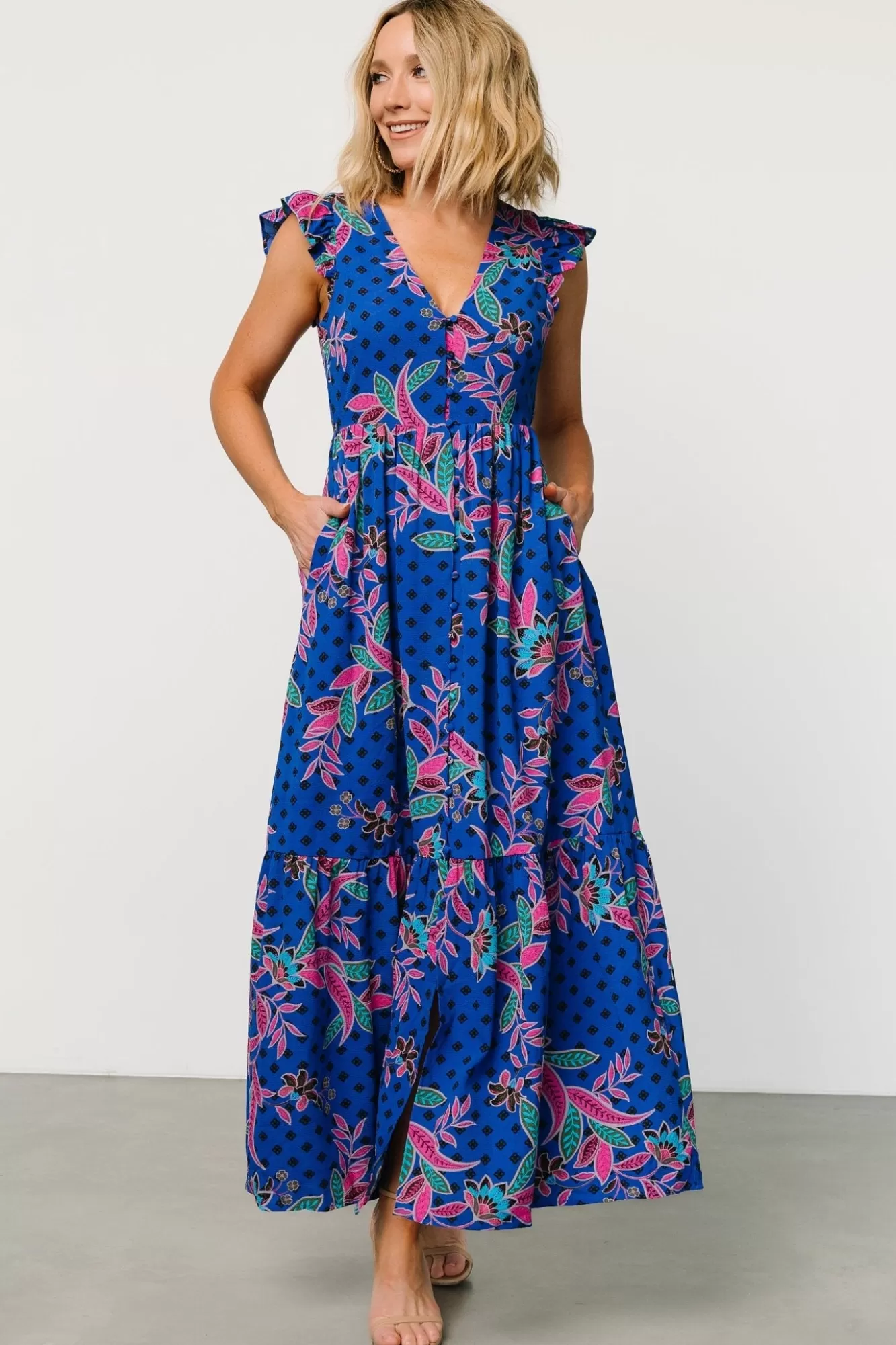 Baltic Born Maxi Dresses | Maxi Dresses | Biscayne Maxi Dress | Indigo Print