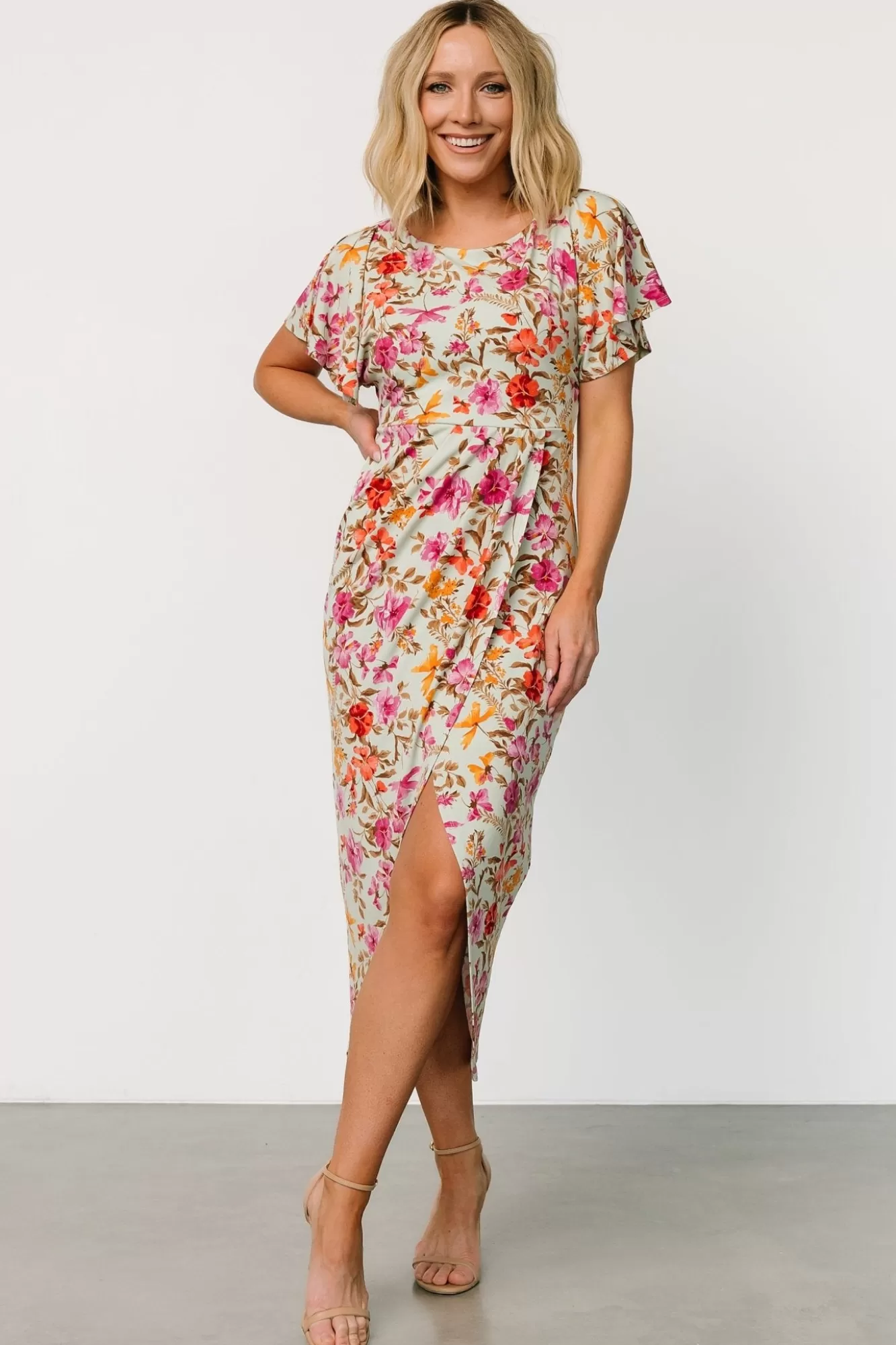 Baltic Born Midi Dresses | Midi Dresses | Bloomfield Midi Dress | Sage Floral