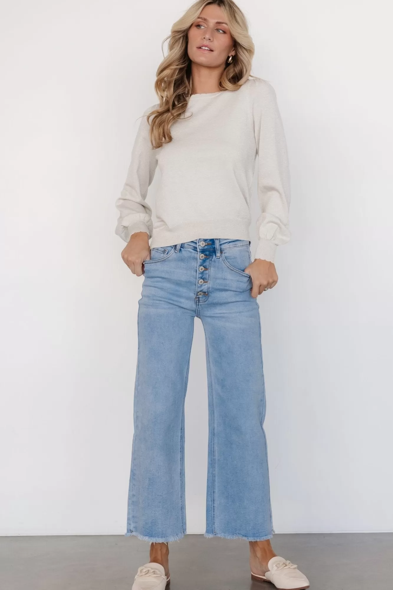 Baltic Born Pants | Brody High-Rise Wide Leg Jeans | Light Wash