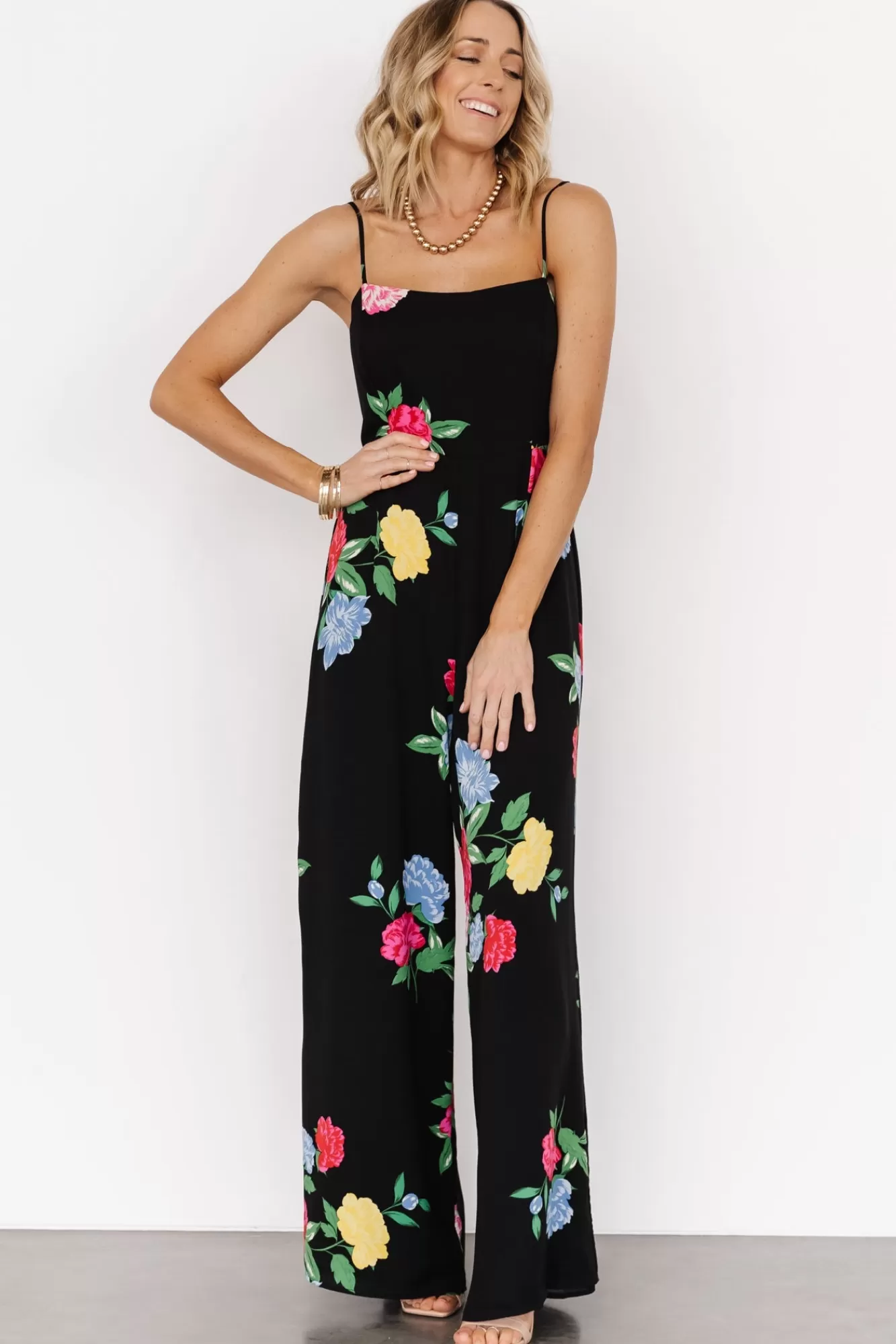 Baltic Born Jumpsuits + Rompers | Brooklyn Wide Leg Jumpsuit | Black Floral