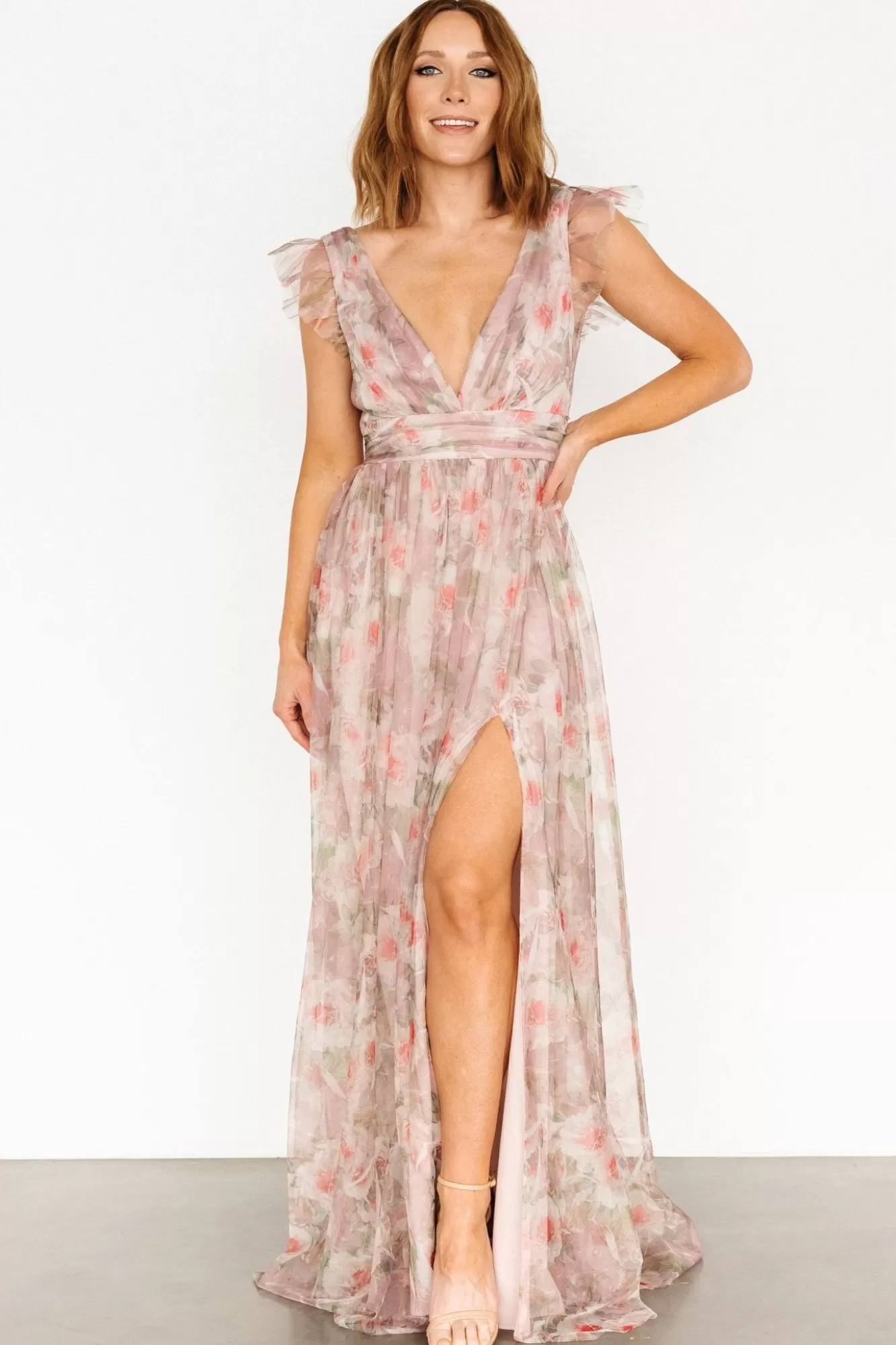 Baltic Born Maxi Dresses | Maxi Dresses | Carmine Maxi Dress | Mauve Floral