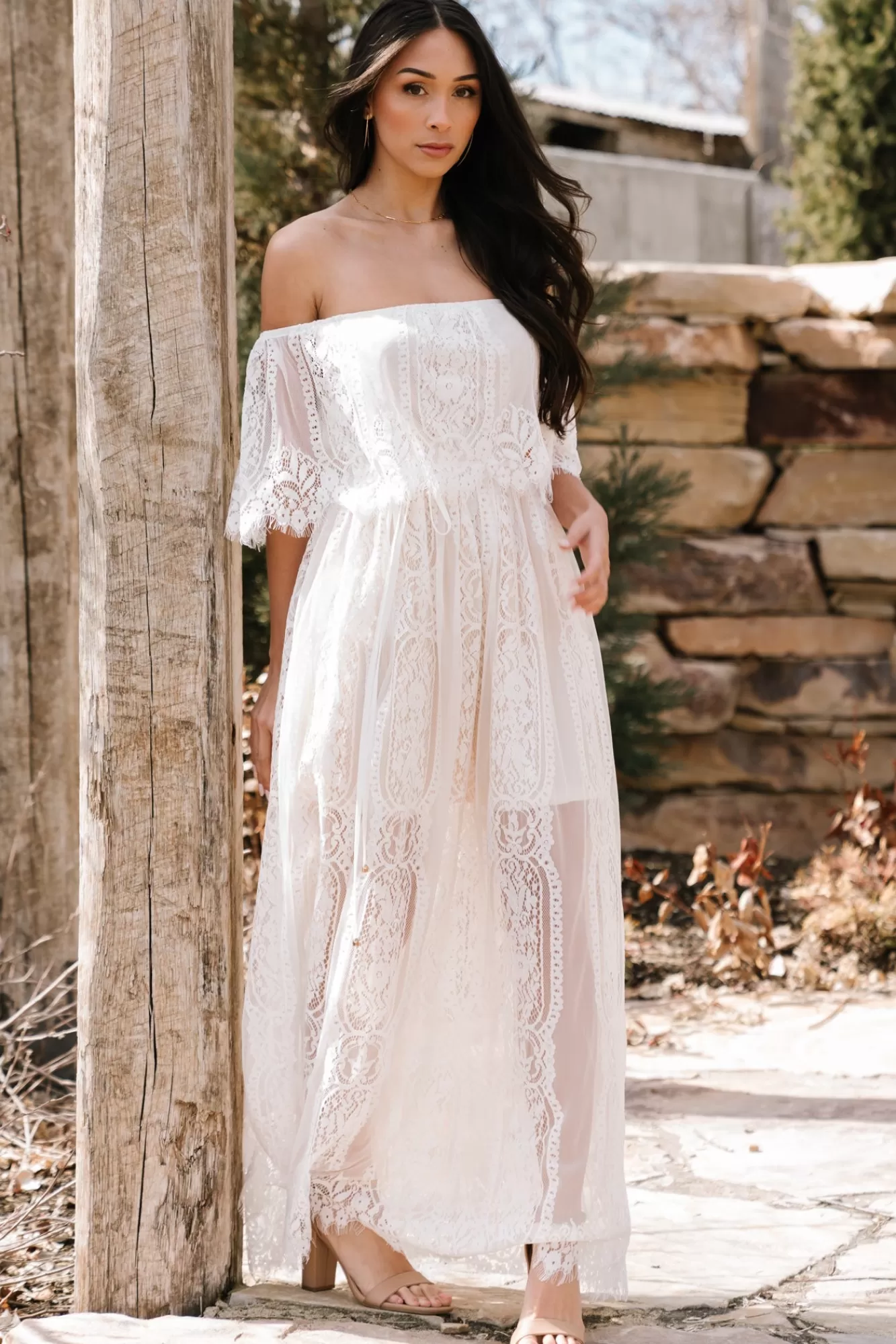 Baltic Born Maxi Dresses | Maxi Dresses | Caroline Lace Maxi Dress | Off White