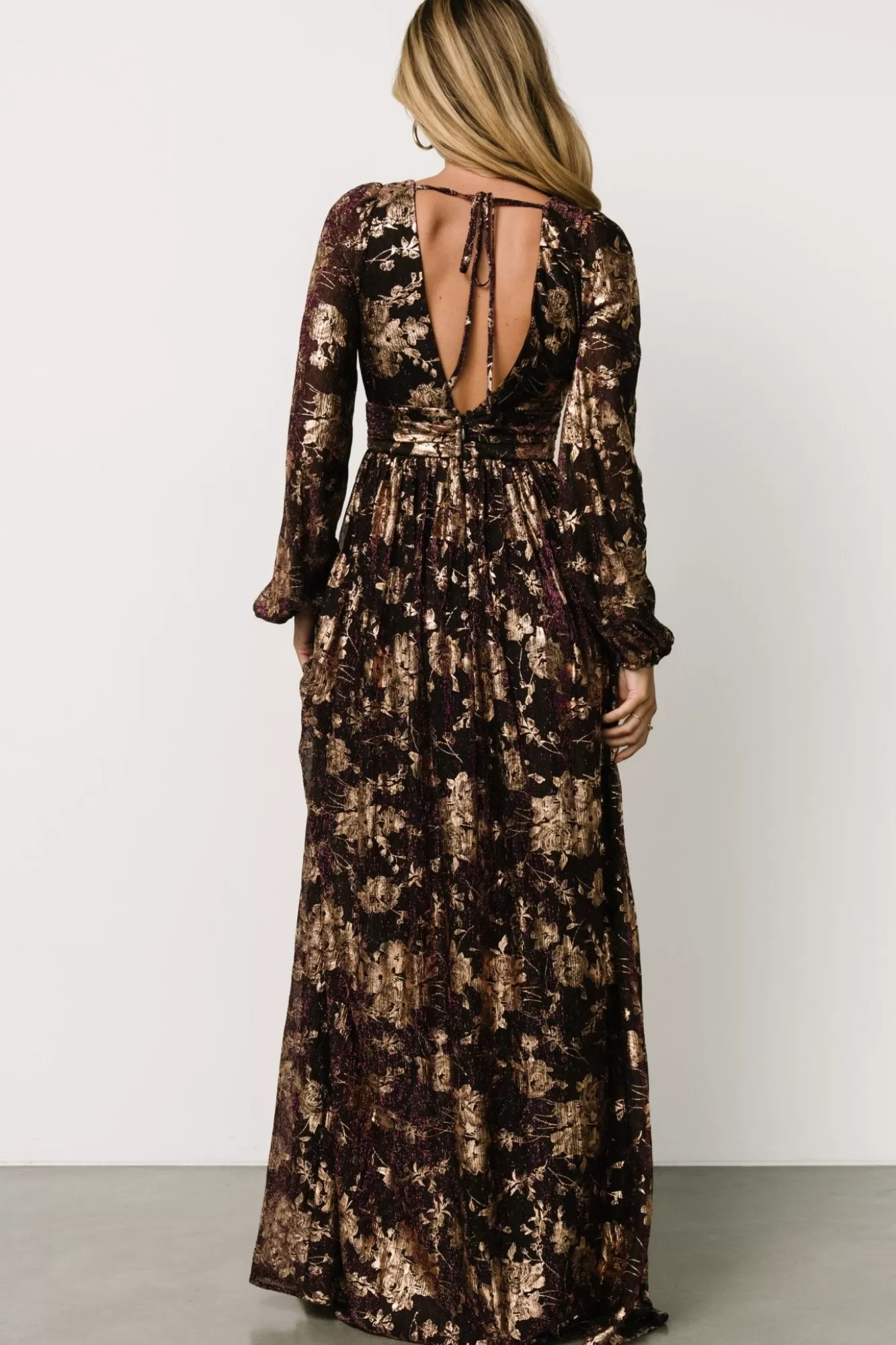 Baltic Born Maxi Dresses | Maxi Dresses | Charlene Maxi Dress | Wine + Gold