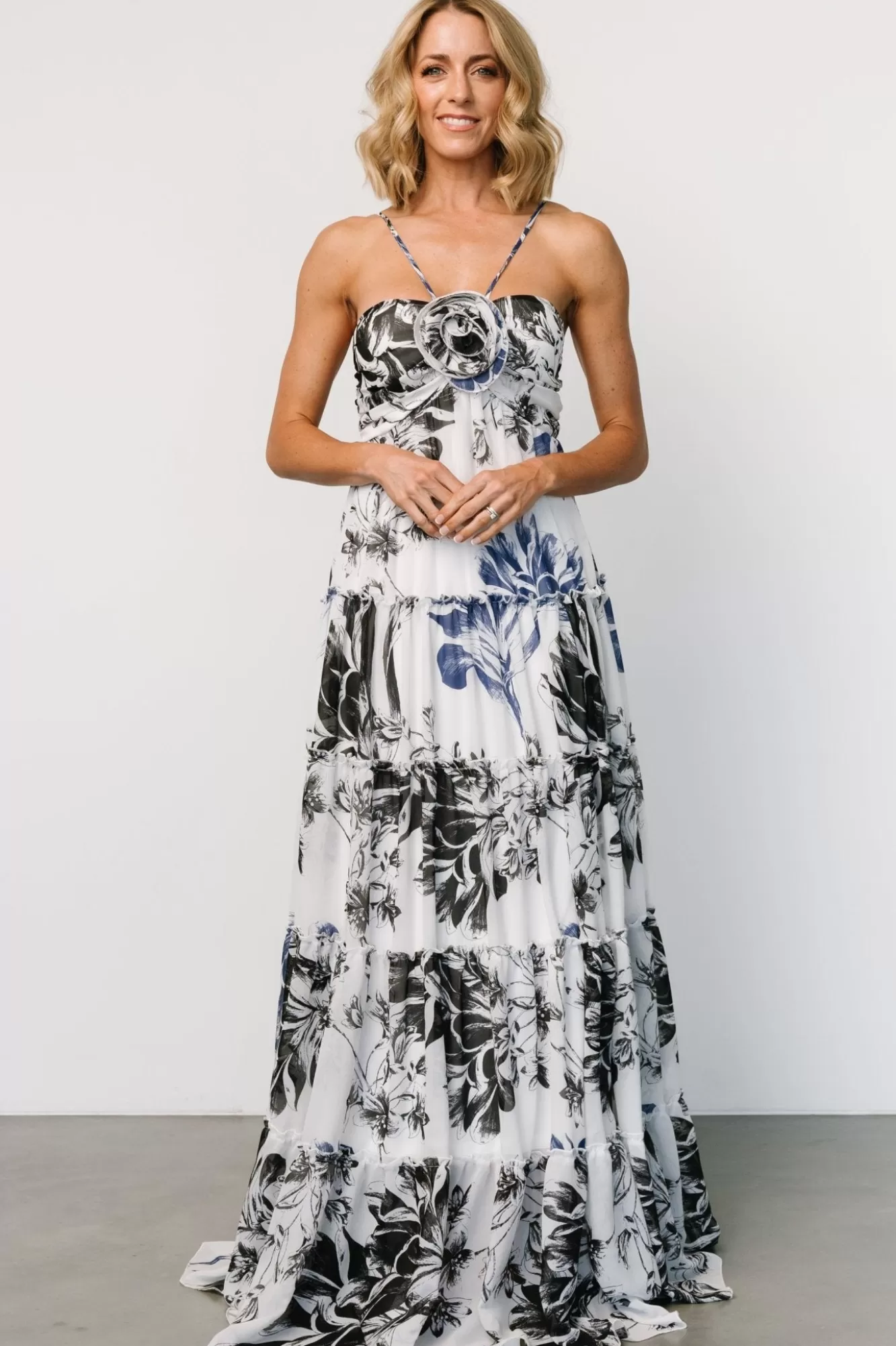 Baltic Born Maxi Dresses | Maxi Dresses | Charmaine Maxi Dress | Navy + Black Floral