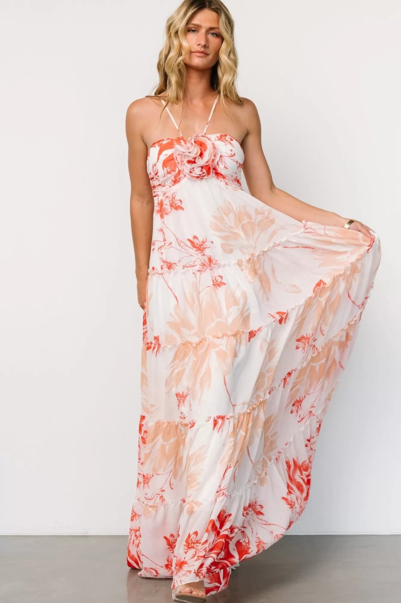 Baltic Born Maxi Dresses | Maxi Dresses | Charmaine Maxi Dress | Red + Natural Floral