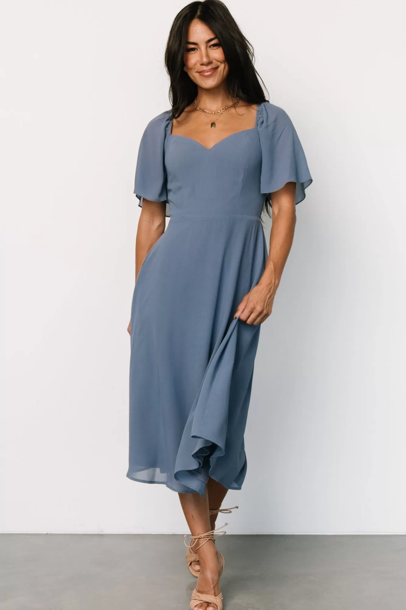 Baltic Born Midi Dresses | Midi Dresses | Colette Sweetheart Midi Dress | Whisper Blue