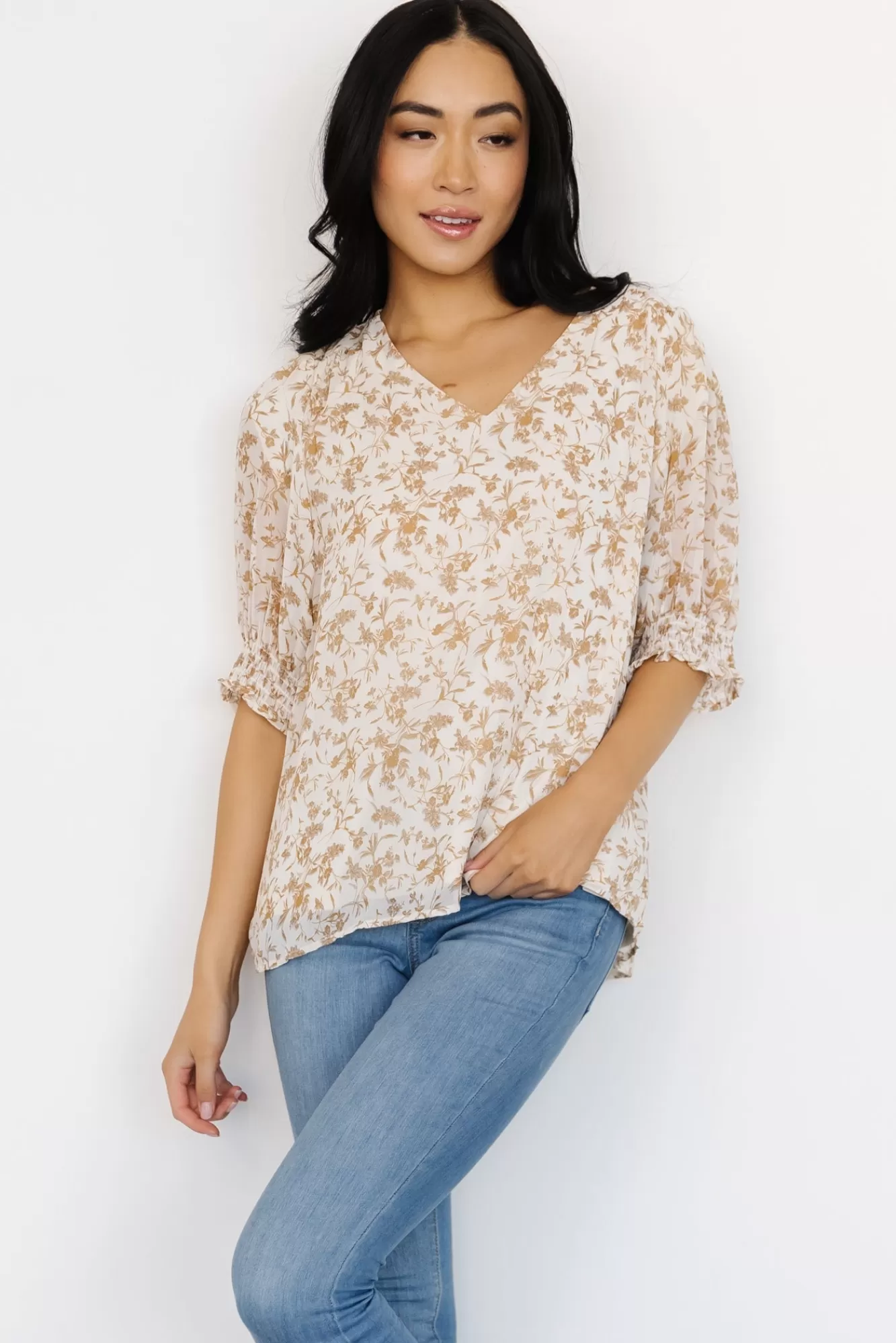 Baltic Born Blouses + Shirts | Cordova Top | Cream Multi Floral