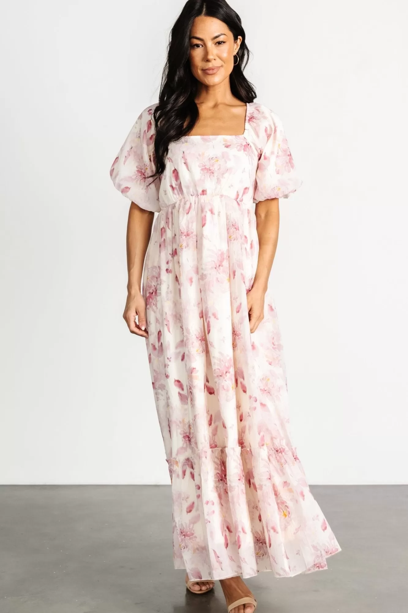 Baltic Born Maxi Dresses | Maxi Dresses | Dalia Maxi Dress | Ivory + Mauve Floral