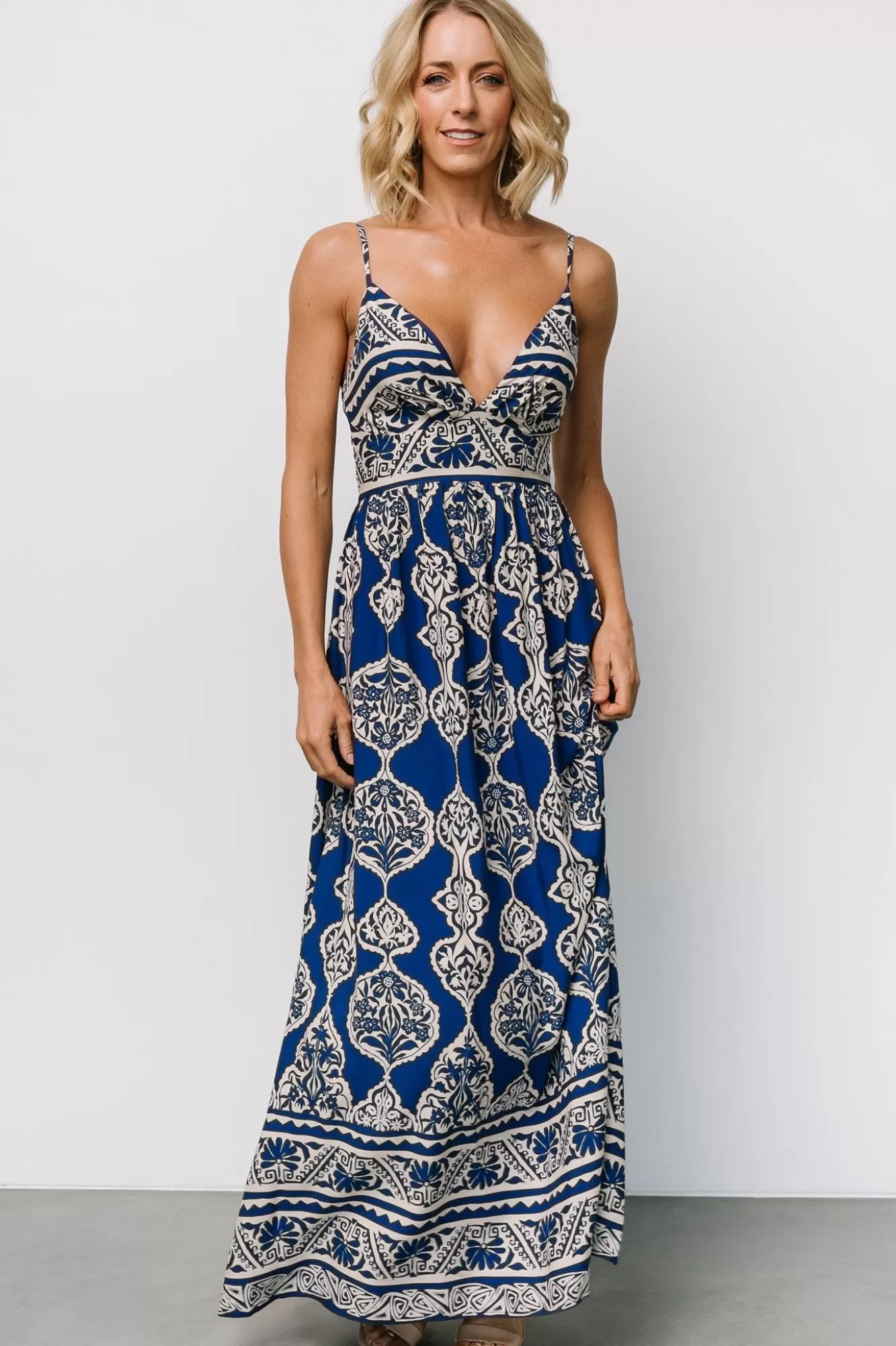 Baltic Born Maxi Dresses | Maxi Dresses | Davinah V Neck Maxi Dress | Blue Print