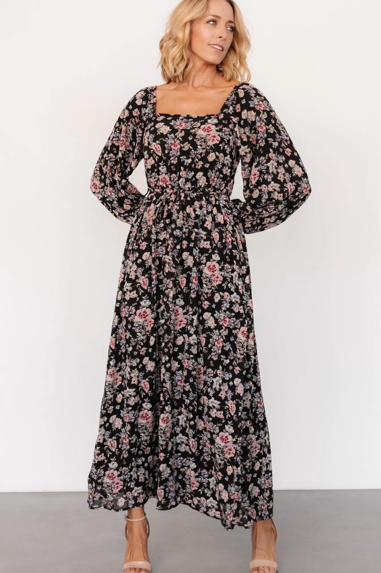 Baltic Born Maxi Dresses | Maxi Dresses | Della Dress | Black Multi Floral