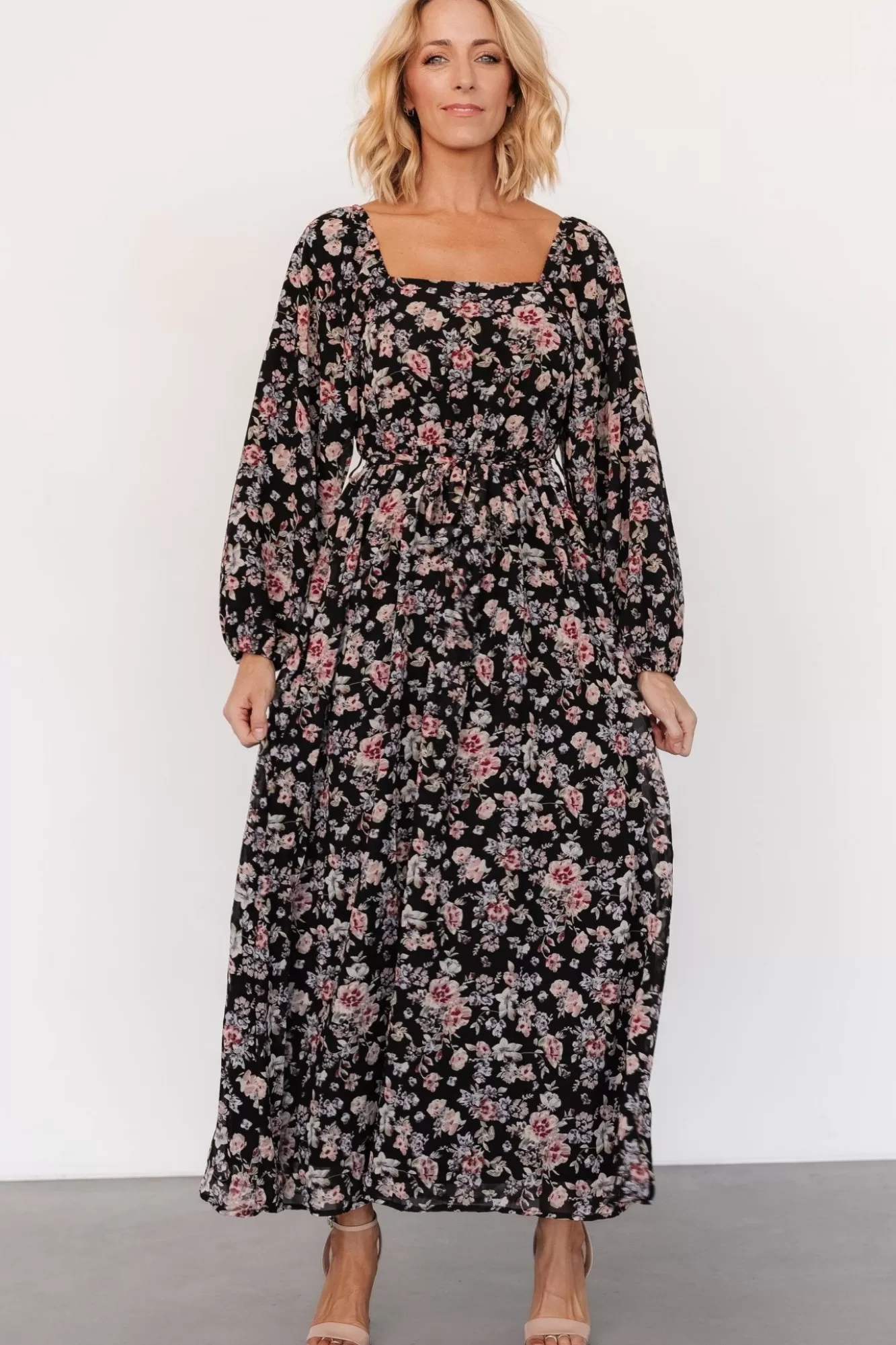 Baltic Born Maxi Dresses | Maxi Dresses | Della Dress | Black Multi Floral