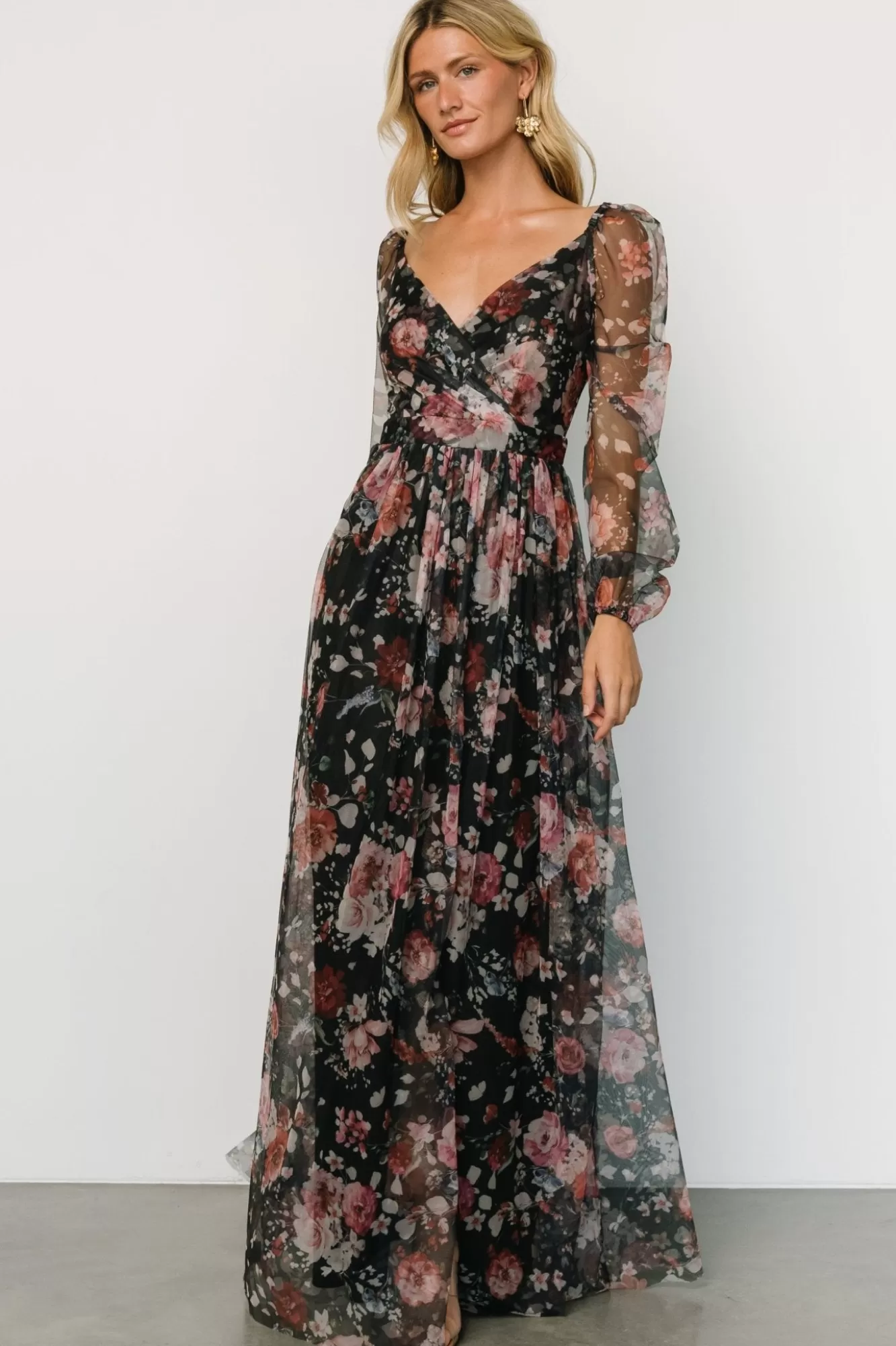 Baltic Born Maxi Dresses | Maxi Dresses | Desiree Tulle Maxi Dress | Black + Berry