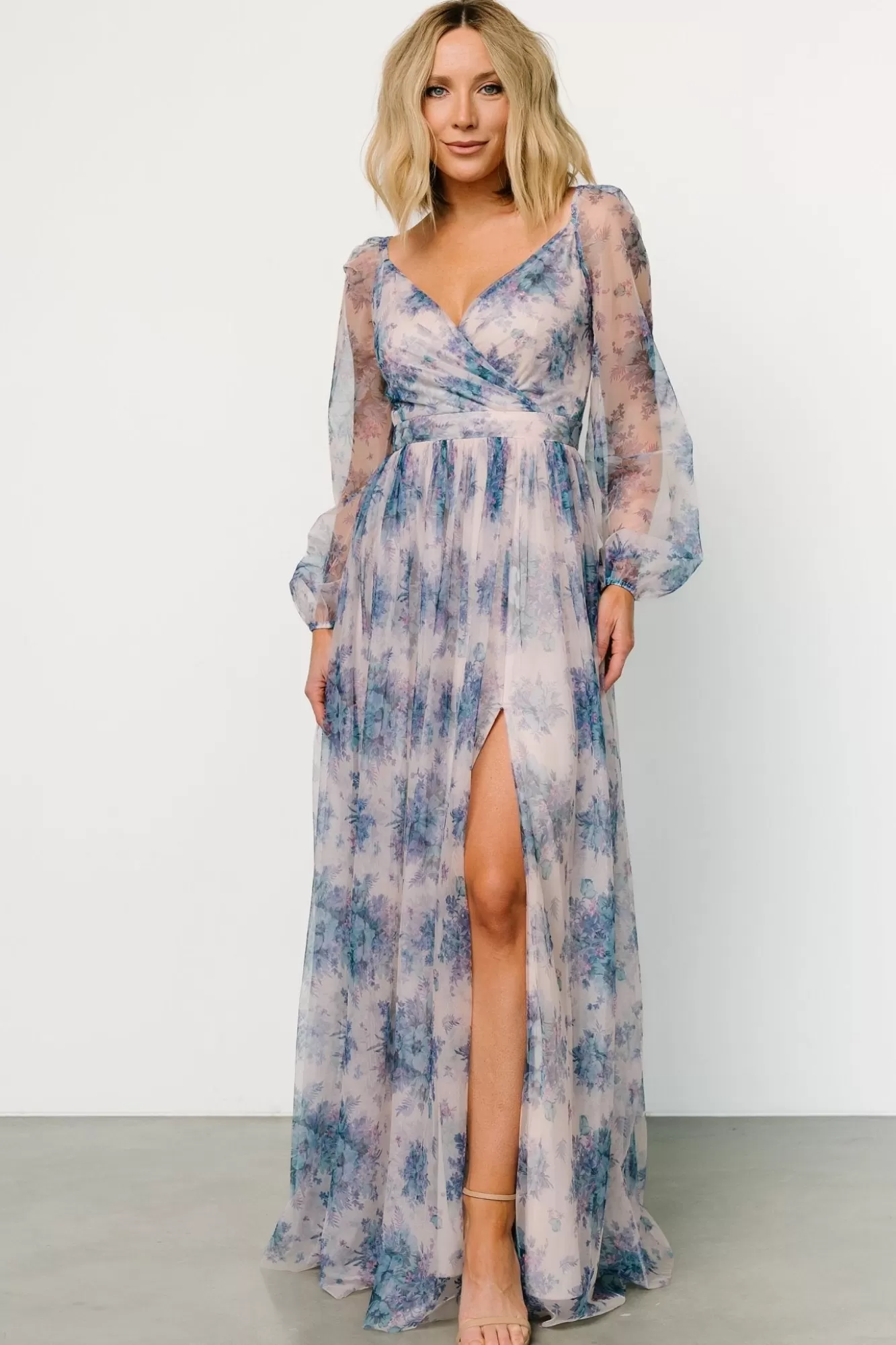 Baltic Born Maxi Dresses | Maxi Dresses | Desiree Tulle Maxi Dress | Natural + Slate Floral