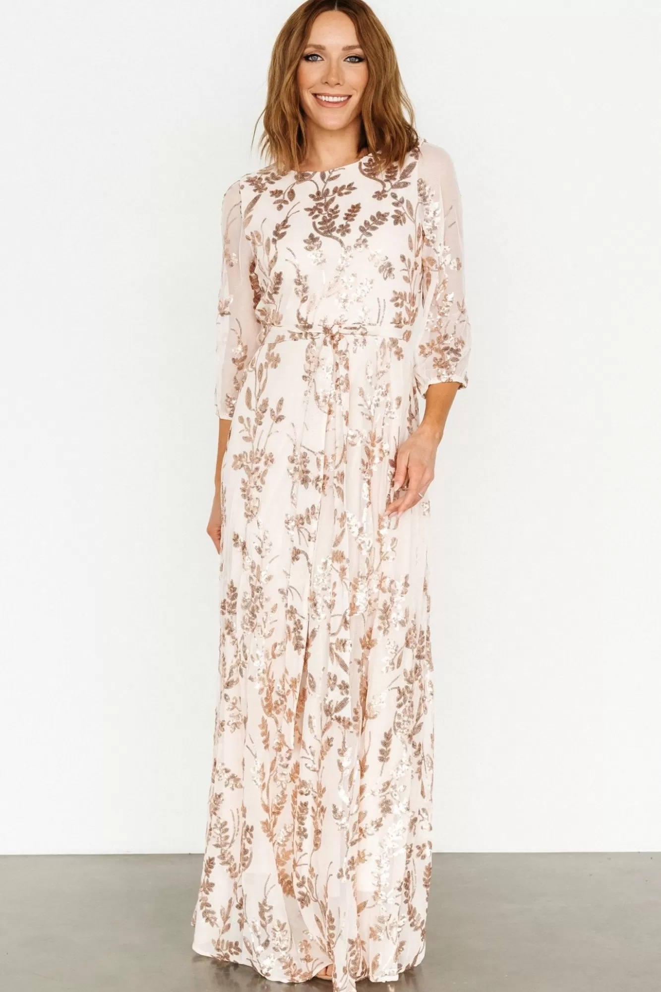 Baltic Born Maxi Dresses | Maxi Dresses | Destiny Sequin Maxi Dress | Rose Gold