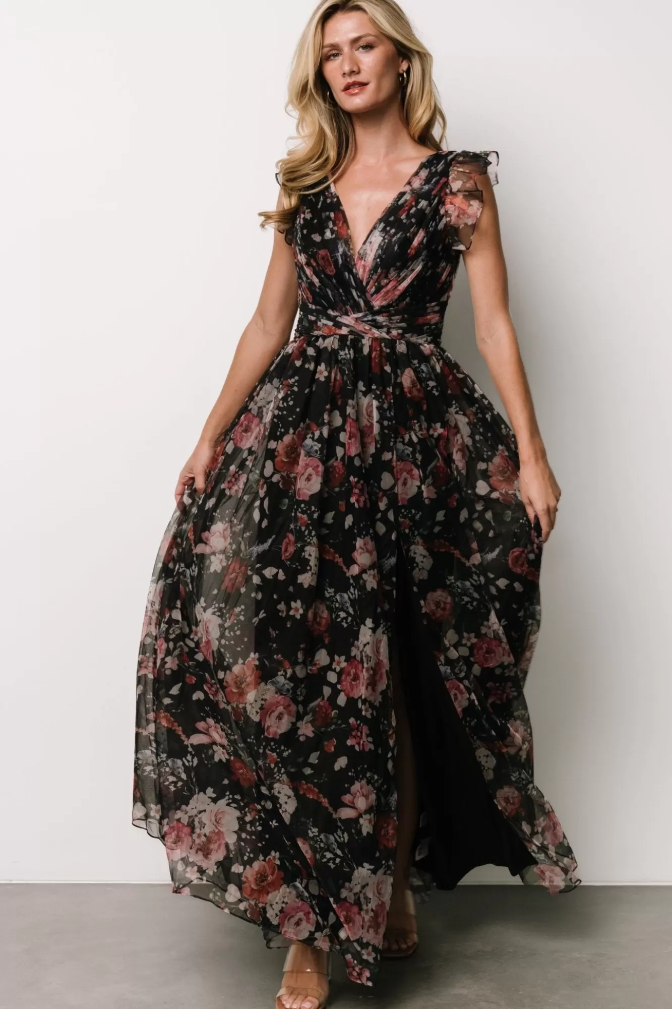 Baltic Born Maxi Dresses | Maxi Dresses | Dimitra Maxi Dress | Black Floral