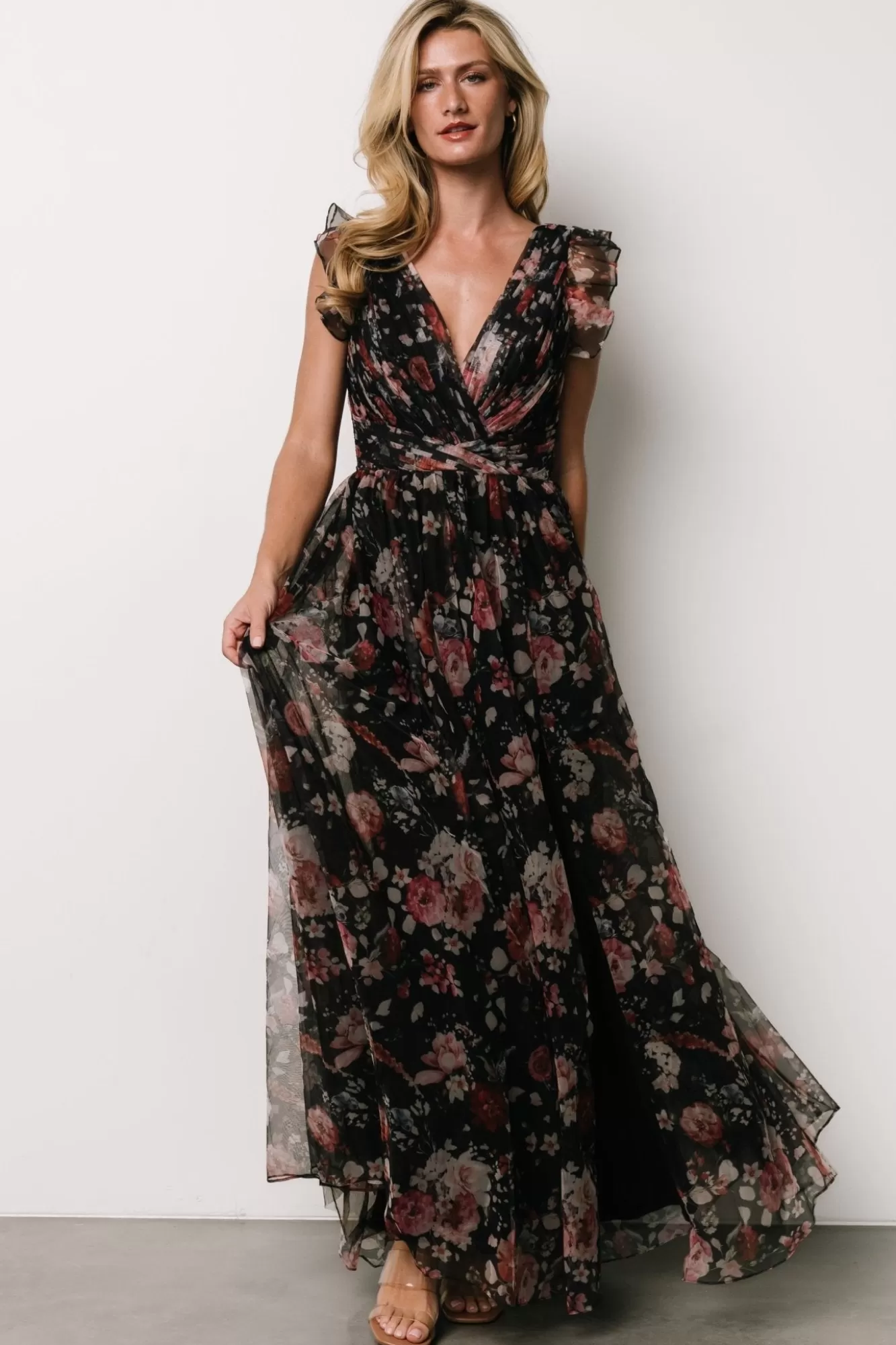 Baltic Born Maxi Dresses | Maxi Dresses | Dimitra Maxi Dress | Black Floral