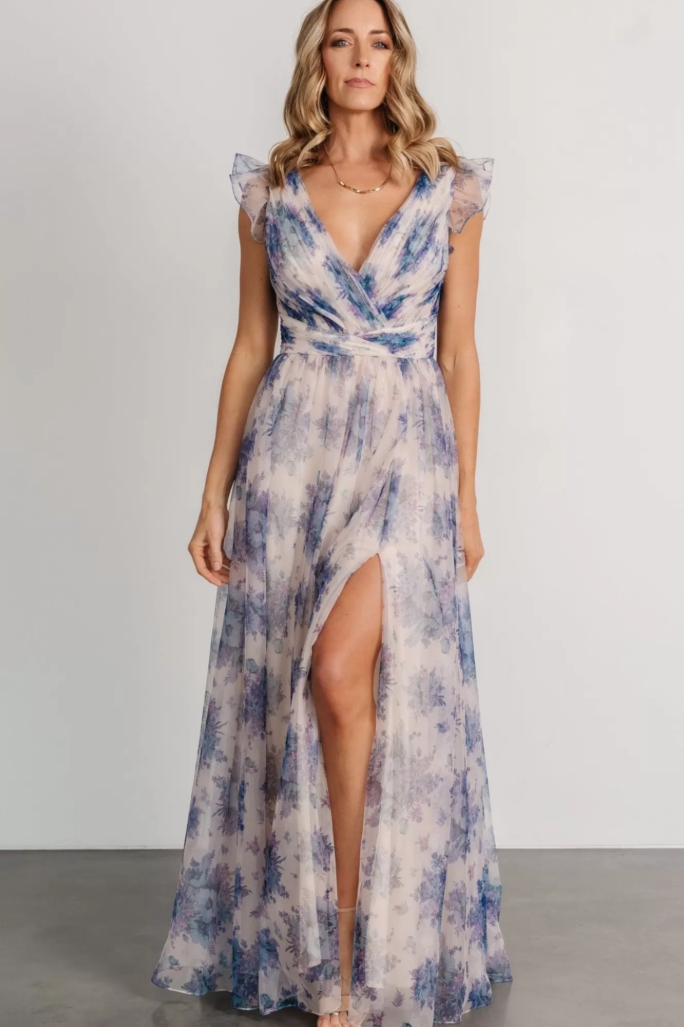 Baltic Born Maxi Dresses | Maxi Dresses | Dimitra Maxi Dress | Natural + Slate Floral