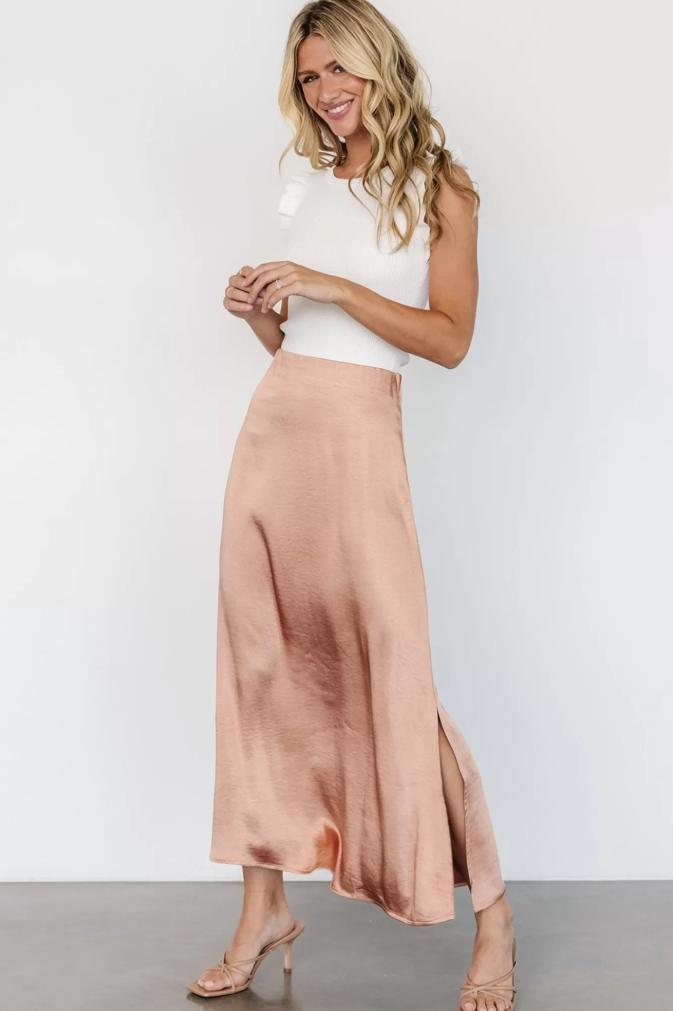 Baltic Born Maxi Dresses | Maxi Dresses | Dominga Satin Skirt | Light Copper