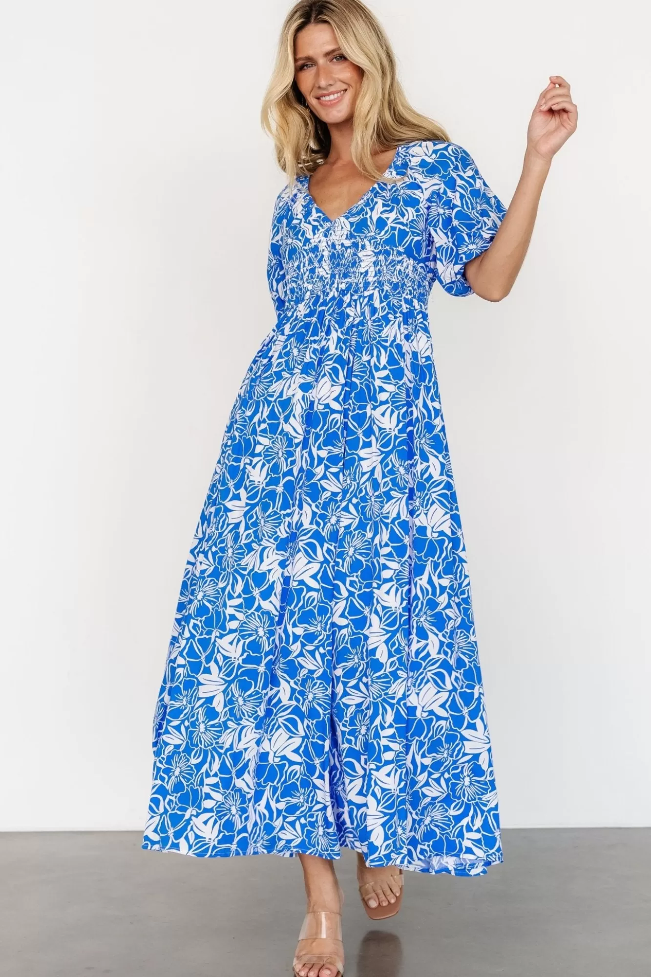 Baltic Born Maxi Dresses | Maxi Dresses | Elaine Maxi Dress | Blue + White