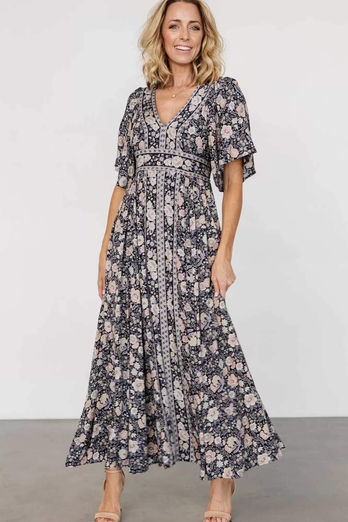 Baltic Born Maxi Dresses | Maxi Dresses | Elissa Maxi Dress | Midnight Floral