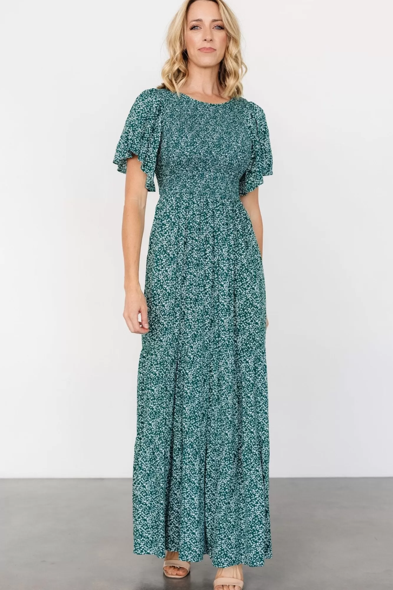 Baltic Born Maxi Dresses | Maxi Dresses | Eliza Maxi Dress | Green Print