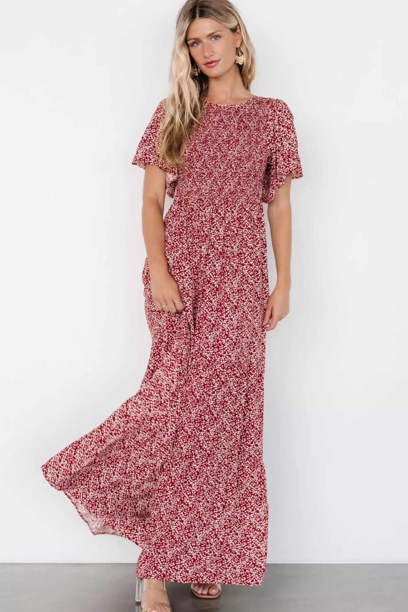 Baltic Born Maxi Dresses | Maxi Dresses | Eliza Maxi Dress | Rust Print