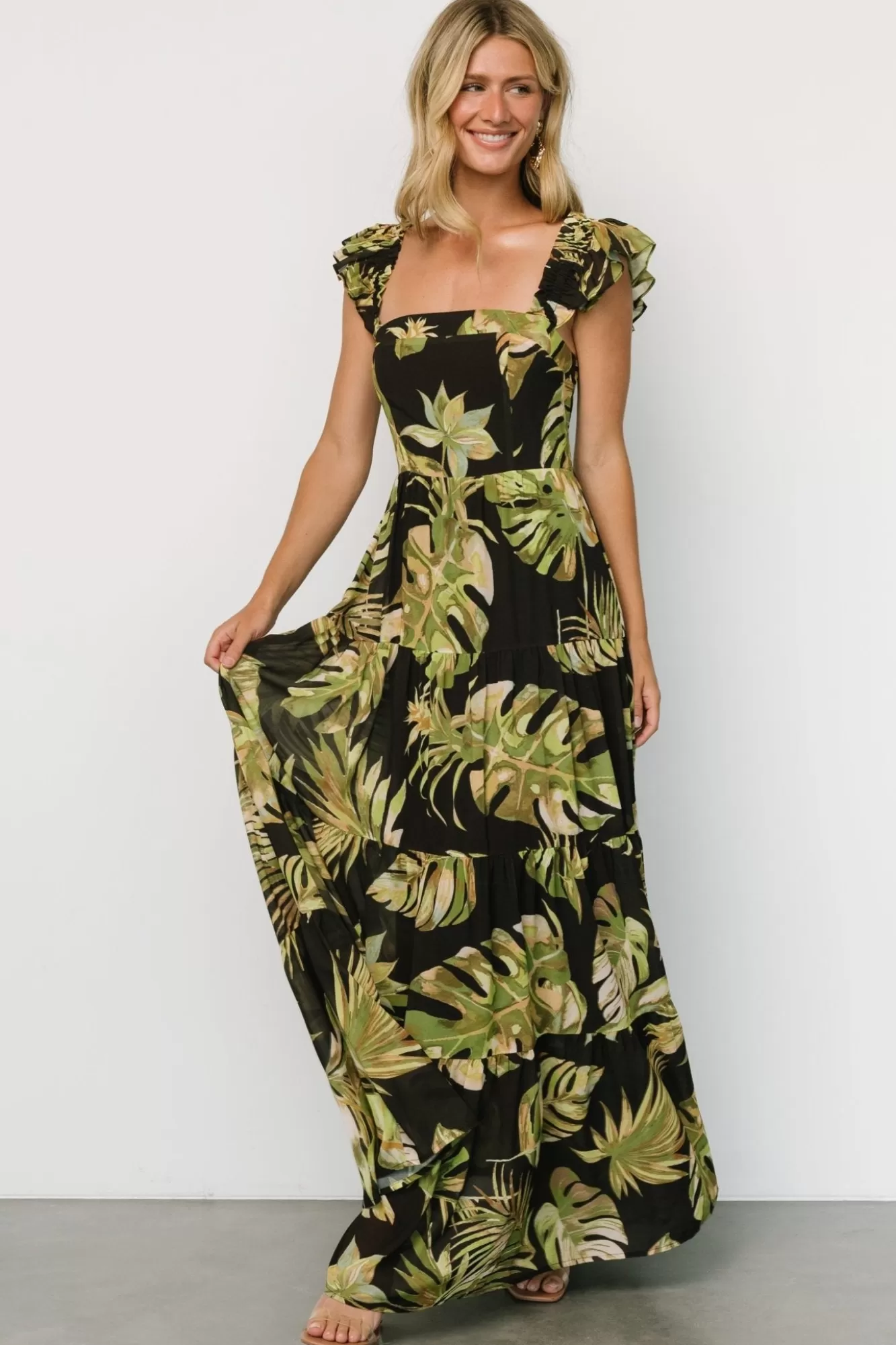 Baltic Born Maxi Dresses | Maxi Dresses | Encinitas Maxi Dress | Tropical Green + Black